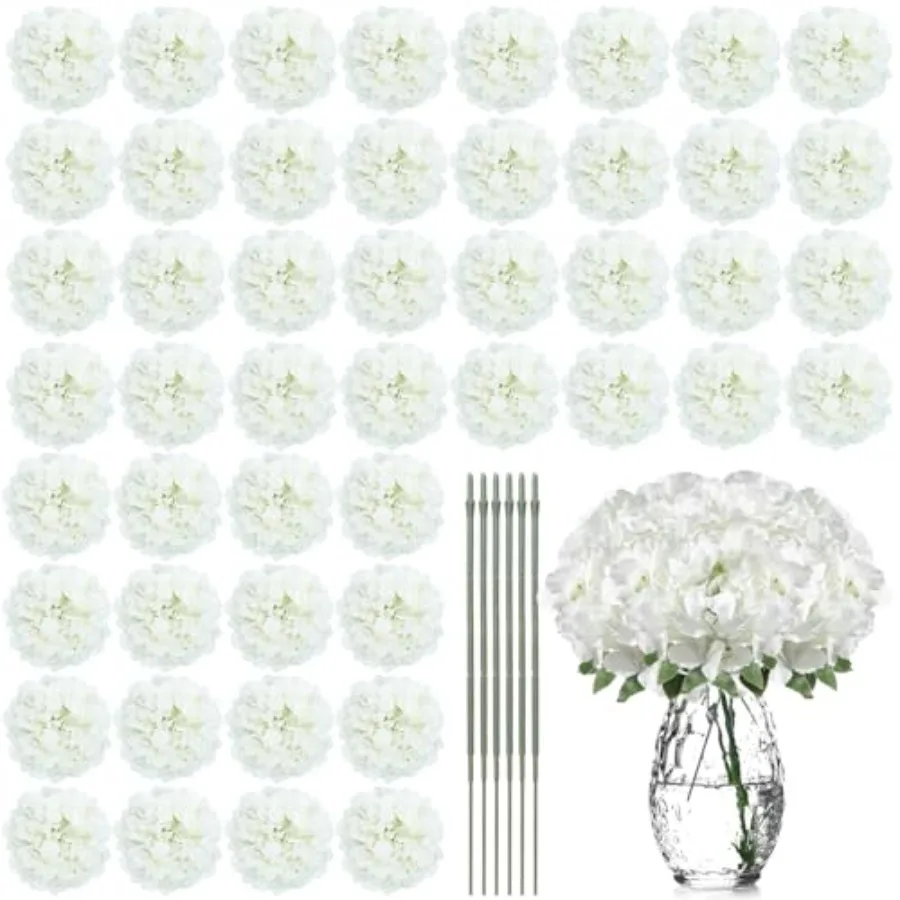 100 Pcs Artificial Hydrangea Flowers Hydrangea Flower Heads with Stems Silk Faux Hydrangea Flowers for Wedding Centerpiece Fake
100 Pcs Artificial Hydrangea Flowers Hydrangea Flower Heads with Stems Silk Faux Hydrangea Flowers for Wedding Centerpiece Fake