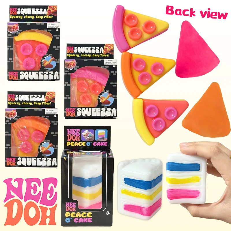 Needoh Peace Cake Pizza Slice Food Fidget Pinch Toy Non-toxic Soft Squishy for ADHD Relief Anxiety Stress Sensory Toy Desk Gift
Needoh Peace Cake Pizza Slice Food Fidget Pinch Toy Non-toxic Soft Squishy for ADHD Relief Anxiety Stress Sensory Toy Desk Gift