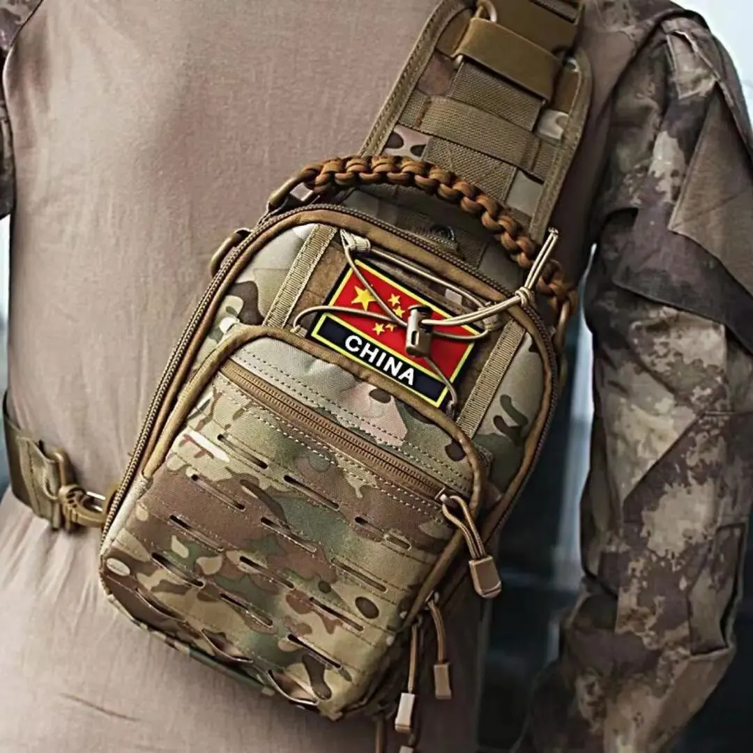 Tactical Laser Cut Sling Chest Bag, Molle Crossbody Shoulder Pack, Waterproof Outdoor Hiking Cycling Chest Bag for Men Women
Tactical Laser Cut Sling Chest Bag, Molle Crossbody Shoulder Pack, Waterproof Outdoor Hiking Cycling Chest Bag for Men Women