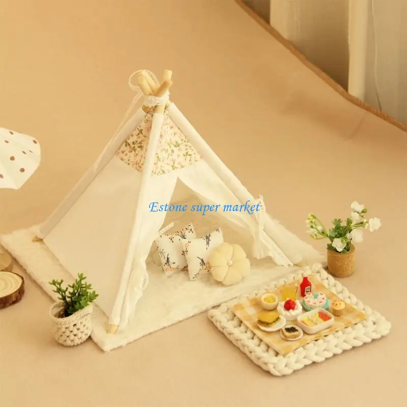 090B Collectible Miniature Tent 1/12 Doll House Accessory Camping Theme Scene Display Furniture for Doll Room Decoration
090B Collectible Miniature Tent 1/12 Doll House Accessory Camping Theme Scene Display Furniture for Doll Room Decoration