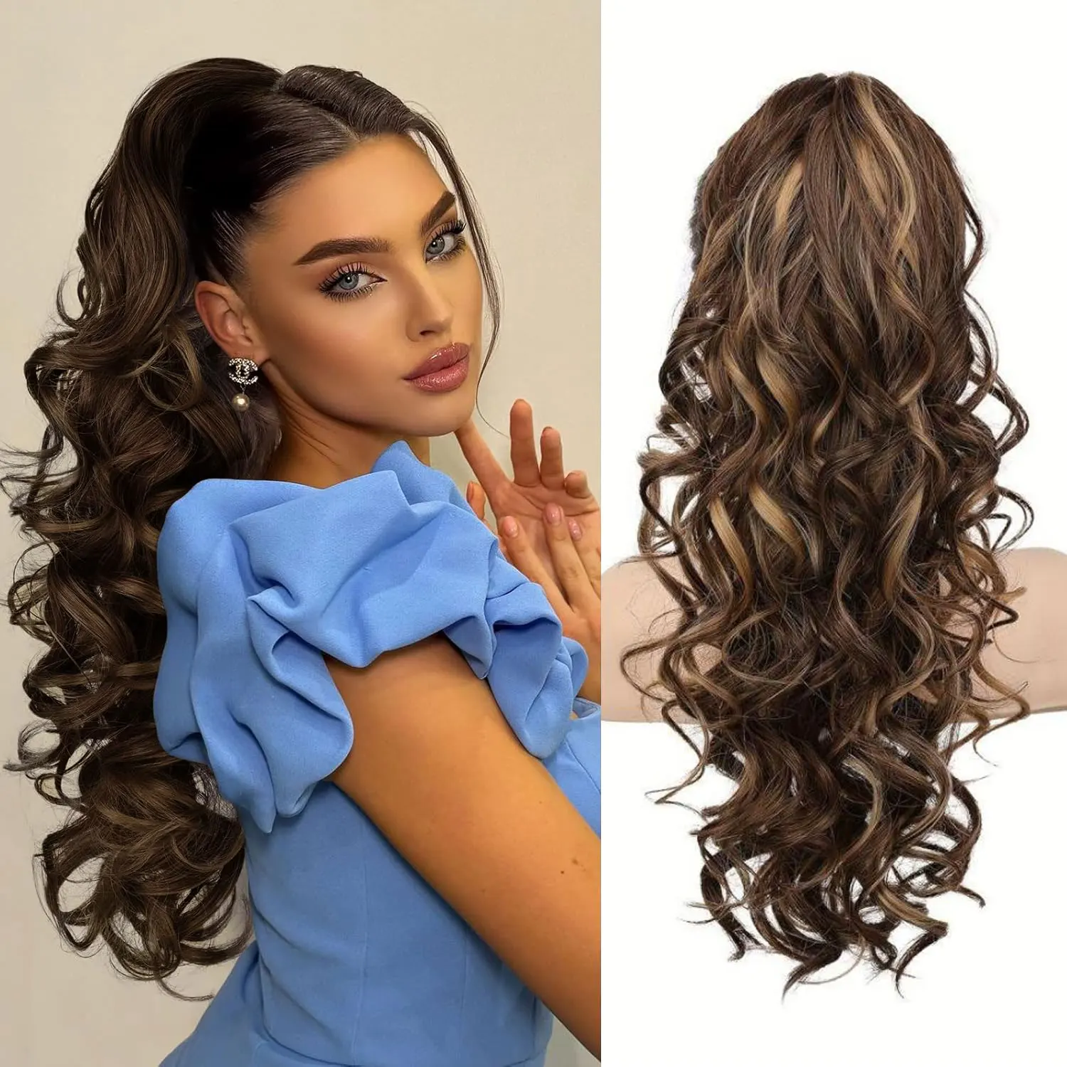 Clip in 22 Inch Ponytail Extension for Women Long Curly Wavy Layered Soft Natural Synthetic Hair Pieces for Girls Daily Wear
Clip in 22 Inch Ponytail Extension for Women Long Curly Wavy Layered Soft Natural Synthetic Hair Pieces for Girls Daily Wear