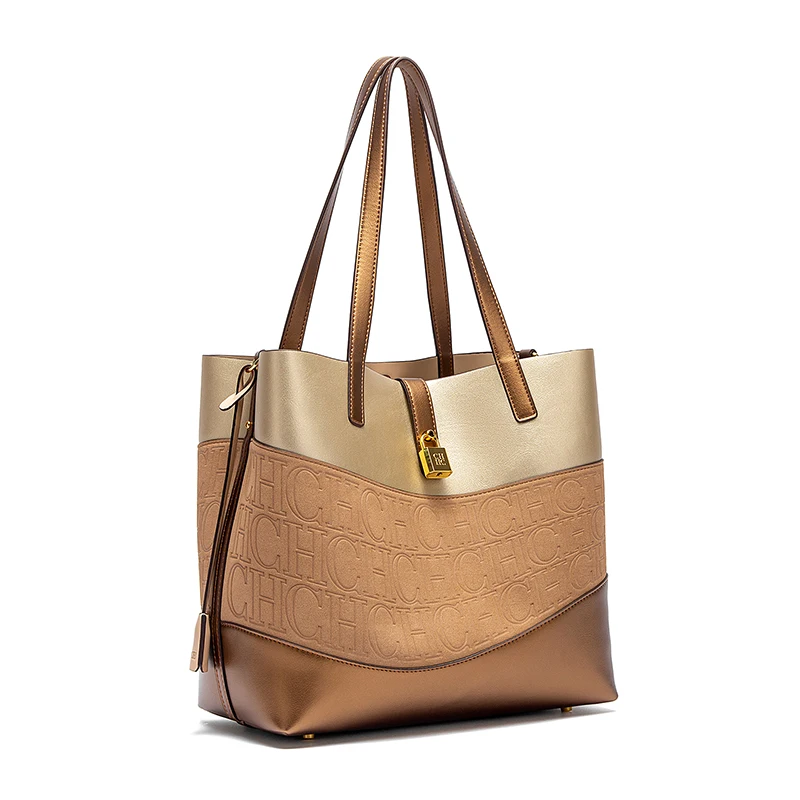 CHCH Women's Large Capacity Tote Bag Spring New Splicing Design Child Mother Belt Commuter Women's Bag
CHCH Women's Large Capacity Tote Bag Spring New Splicing Design Child Mother Belt Commuter Women's Bag
