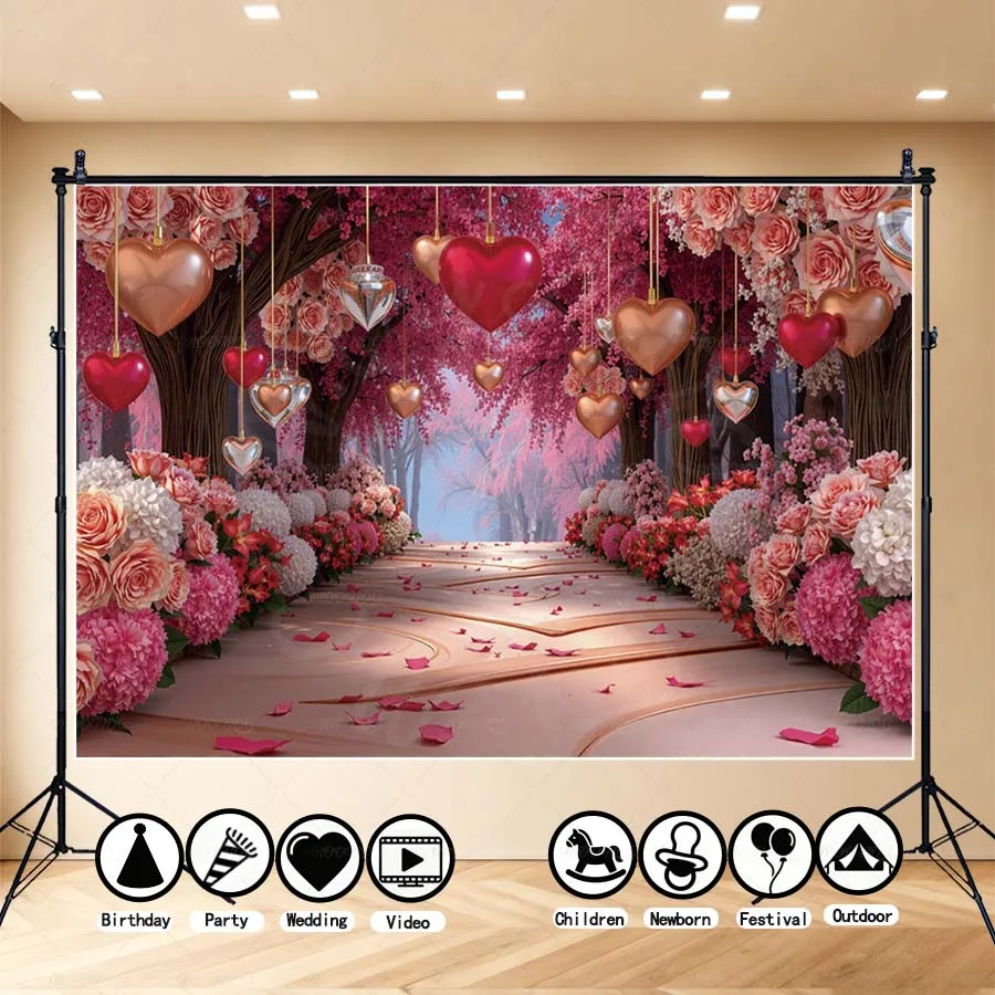 MOON.QG Valentine's Day Decor Photography Background Dreamy Cherry Blossom Heart Path For Photo Studio Home Party Wall Hanging
MOON.QG Valentine's Day Decor Photography Background Dreamy Cherry Blossom Heart Path For Photo Studio Home Party Wall Hanging