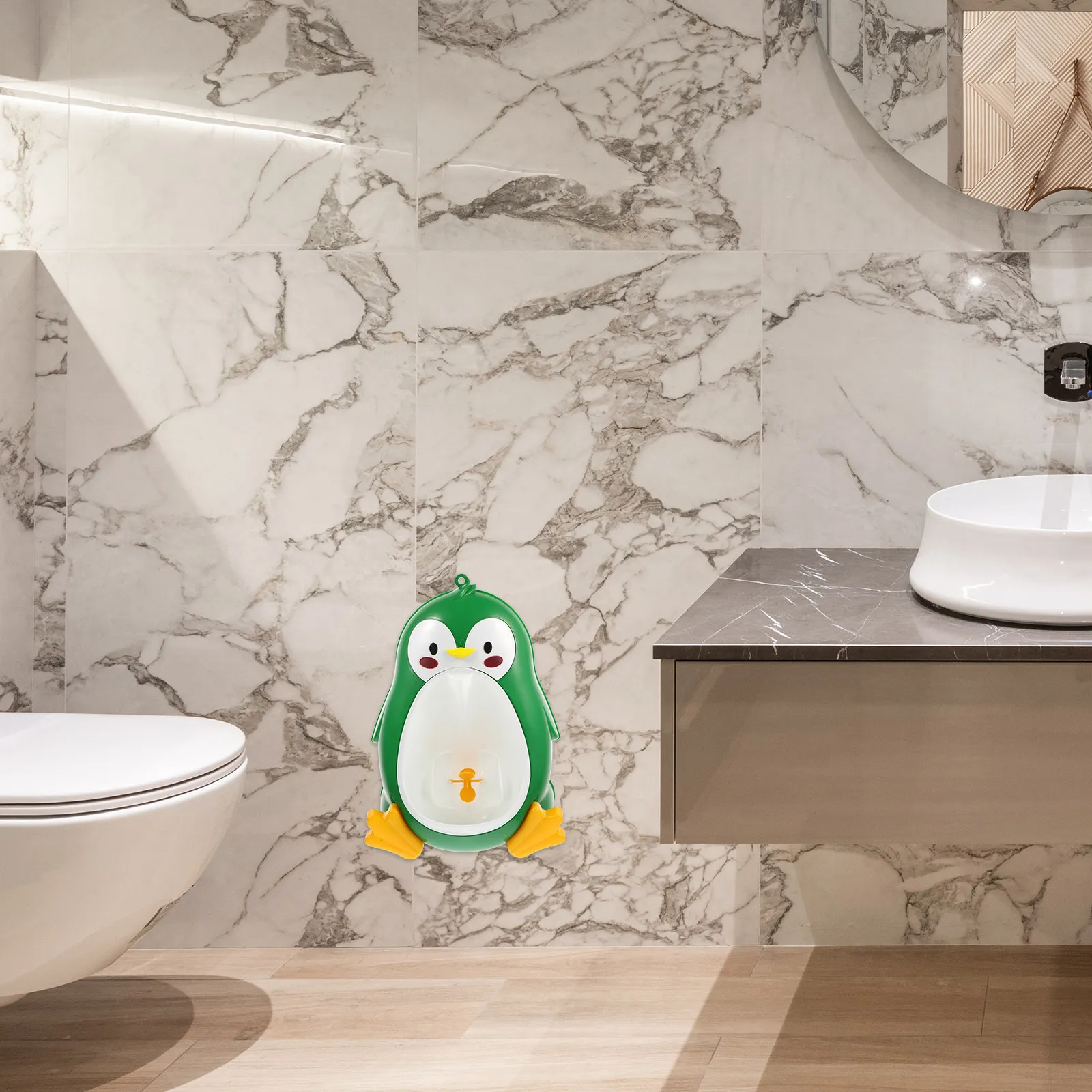 Penguin Shaped Toddler Urinal for Boys Wall Mounted Suction Cup Potty Training Toilet with Large Capacity Smooth
Penguin Shaped Toddler Urinal for Boys Wall Mounted Suction Cup Potty Training Toilet with Large Capacity Smooth