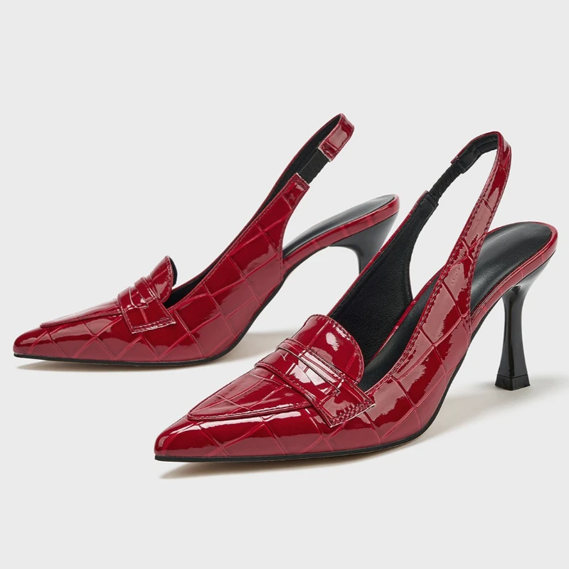 Пикантные брендовые женские туфли-лодочки с острым носком, элегантные офисные вечерние модельные туфли из лакированной кожи, женские сандалии на мелком каблуке с открытой пяткой
Пикантные брендовые женские туфли-лодочки с острым носком, элегантные офисные вечерние модельные туфли из лакированной кожи, женские сандалии на мелком каблуке с открытой пяткой