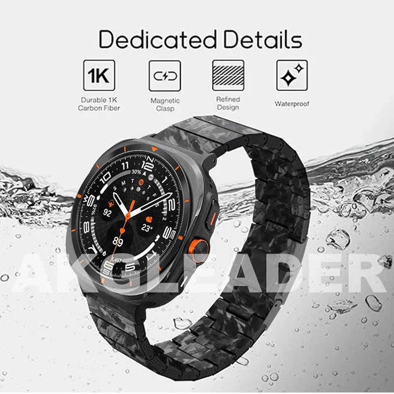 AKGLEADE Real Carbon Fiber Strap for Samsung Galaxy Watch 8 classic/44mm/40mm/7 Ultra 47mm Magnetic Bracelet band lightweight
AKGLEADE Real Carbon Fiber Strap for Samsung Galaxy Watch 8 classic/44mm/40mm/7 Ultra 47mm Magnetic Bracelet band lightweight