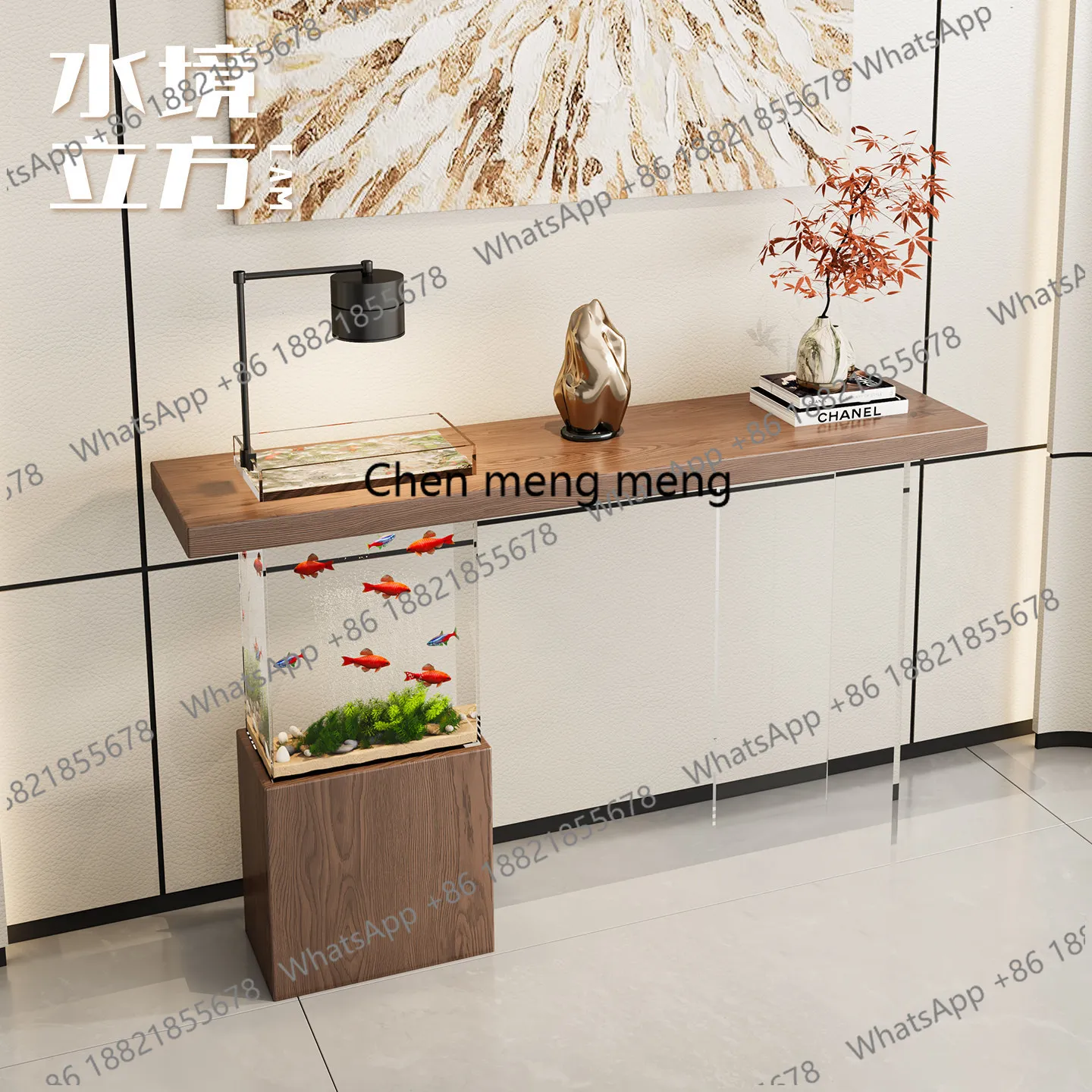 Modern style entrance table designer advanced sense entrance entrance table fish tank landscaping new type of plan
Modern style entrance table designer advanced sense entrance entrance table fish tank landscaping new type of plan