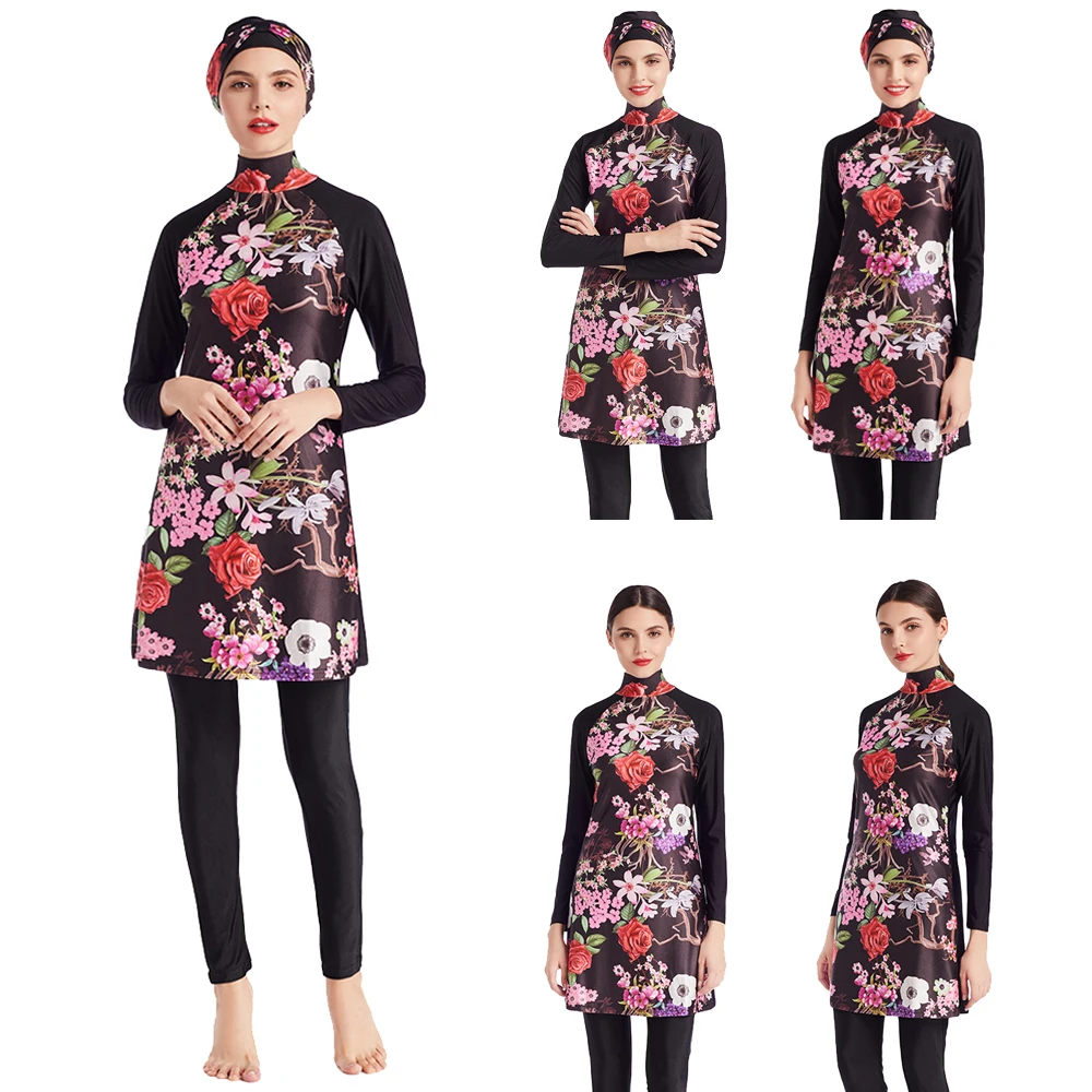 Floral Burkini Muslim Women Hijab Swimsuit 3pcs Swimwear Islamic Modest Full Cover Beachwear Printed Swim Surf Costumes Swimming
Floral Burkini Muslim Women Hijab Swimsuit 3pcs Swimwear Islamic Modest Full Cover Beachwear Printed Swim Surf Costumes Swimming