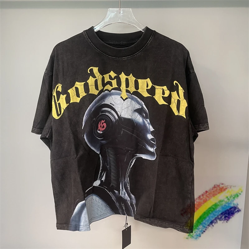 Футболка Washed Godspeed для мужчин и женщин, футболка с принтом робота 2025ss, большие футболки God Speed
Футболка Washed Godspeed для мужчин и женщин, футболка с принтом робота 2025ss, большие футболки God Speed