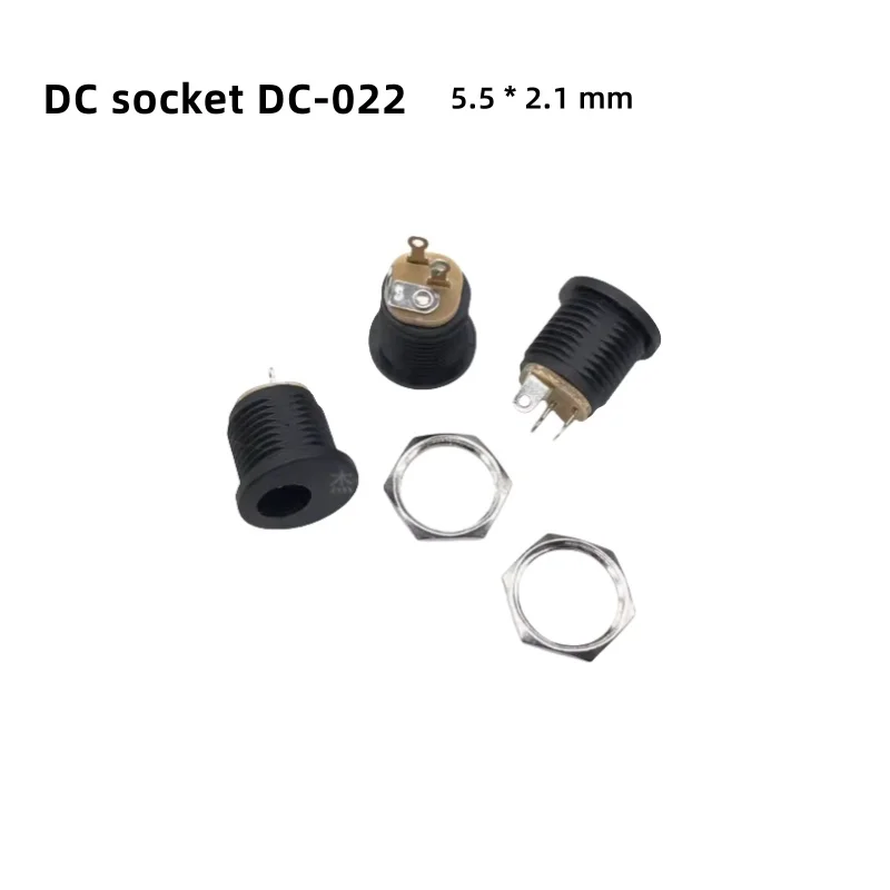 DC Power Socket DC-022 5.5-2.1mm Socket Threaded Panel Installation 12V Monitoring Power Socket
DC Power Socket DC-022 5.5-2.1mm Socket Threaded Panel Installation 12V Monitoring Power Socket