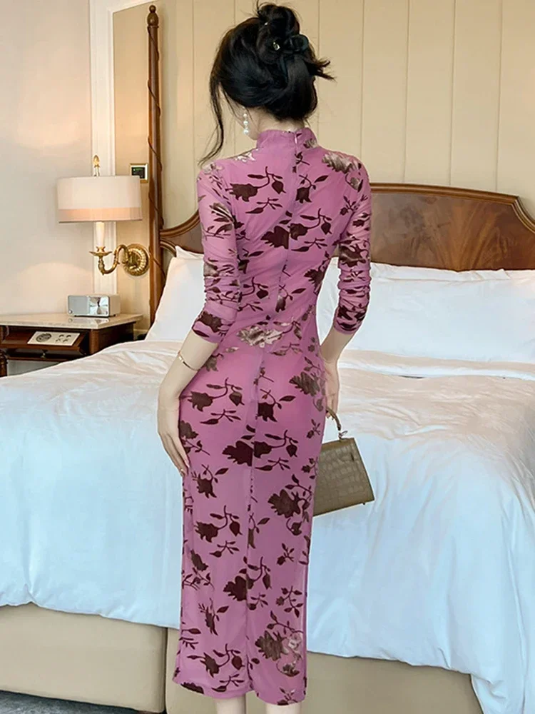 Женское элегантное платье для выпускного Qipao, улучшенное эластичное Сетчатое облегающее платье в китайском стиле Ципао со складками, модель 2023 года
Женское элегантное платье для выпускного Qipao, улучшенное эластичное Сетчатое облегающее платье в китайском стиле Ципао со складками, модель 2023 года