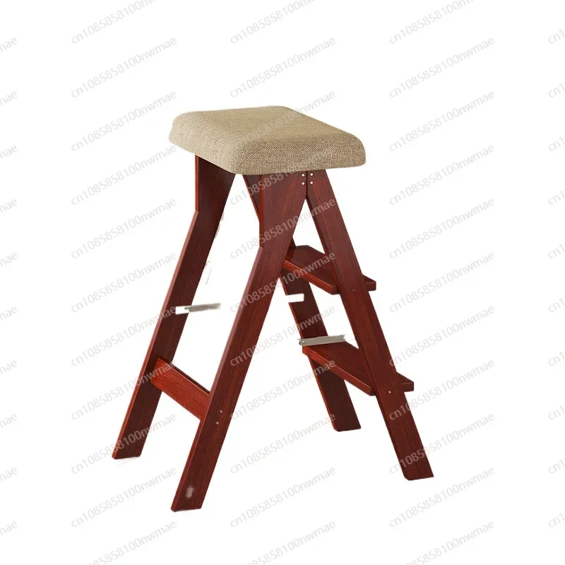 Ladder stool Small ladder Household solid wood folding stool Bench bar high stool
Ladder stool Small ladder Household solid wood folding stool Bench bar high stool