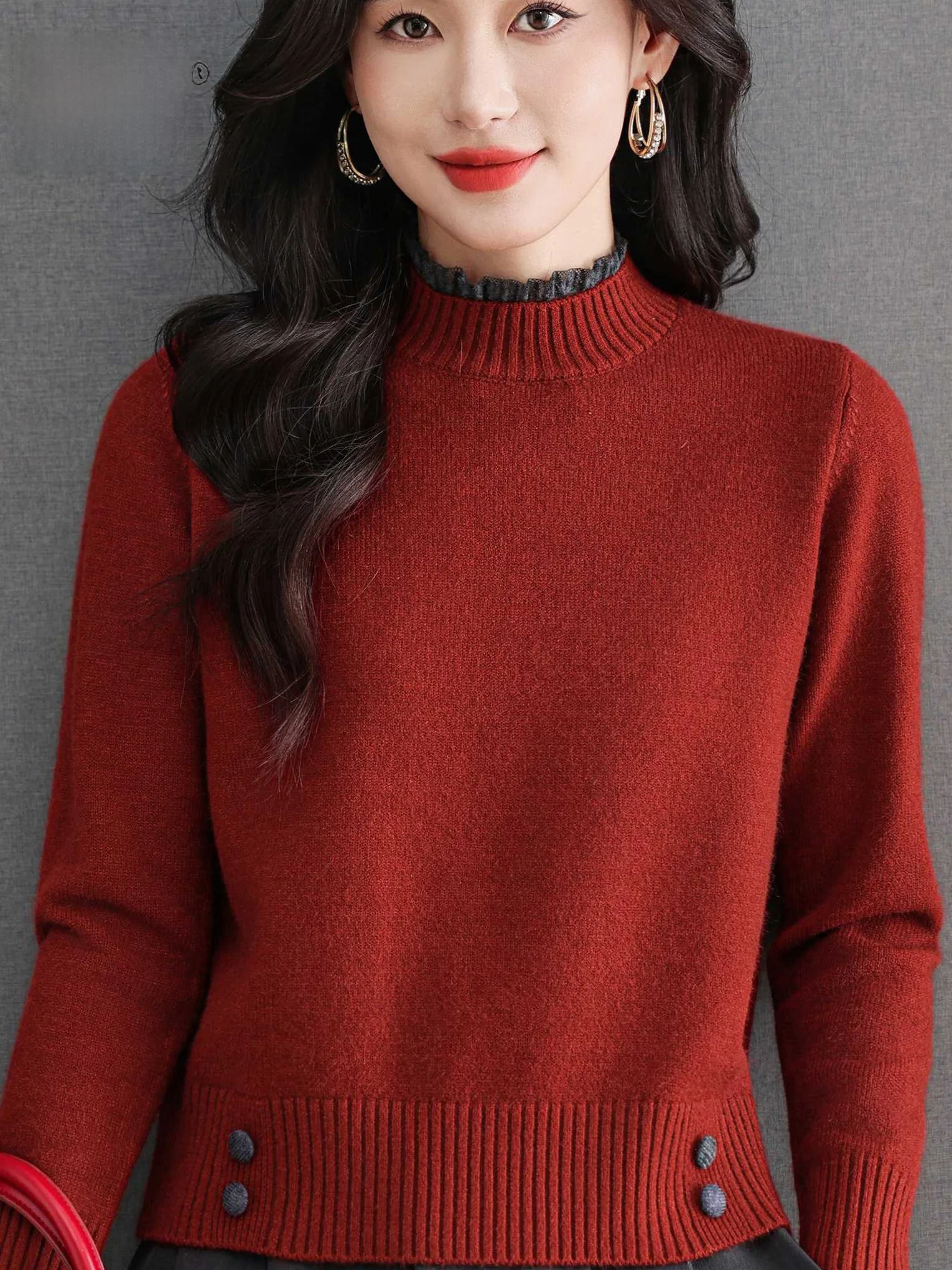 Faionable Knitted Base Layer Top Women's Loose Fit Warm f High Collar Autumn Winter Thi Sweater Mom Sle Small Size F...
Faionable Knitted Base Layer Top Women's Loose Fit Warm f High Collar Autumn Winter Thi Sweater Mom Sle Small Size F...