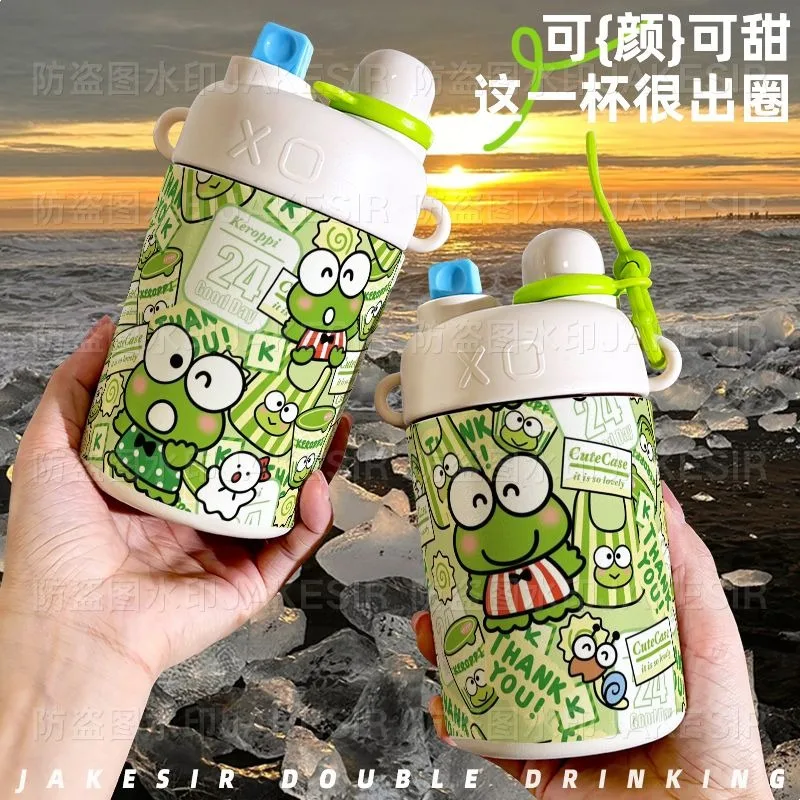 KeroKeroKeroppi Anime Kawaii Sanrio Large Capacity 316 Stainless Steel Portable Straw Cup Cute Coffee Drinking Bottle Gifts
KeroKeroKeroppi Anime Kawaii Sanrio Large Capacity 316 Stainless Steel Portable Straw Cup Cute Coffee Drinking Bottle Gifts