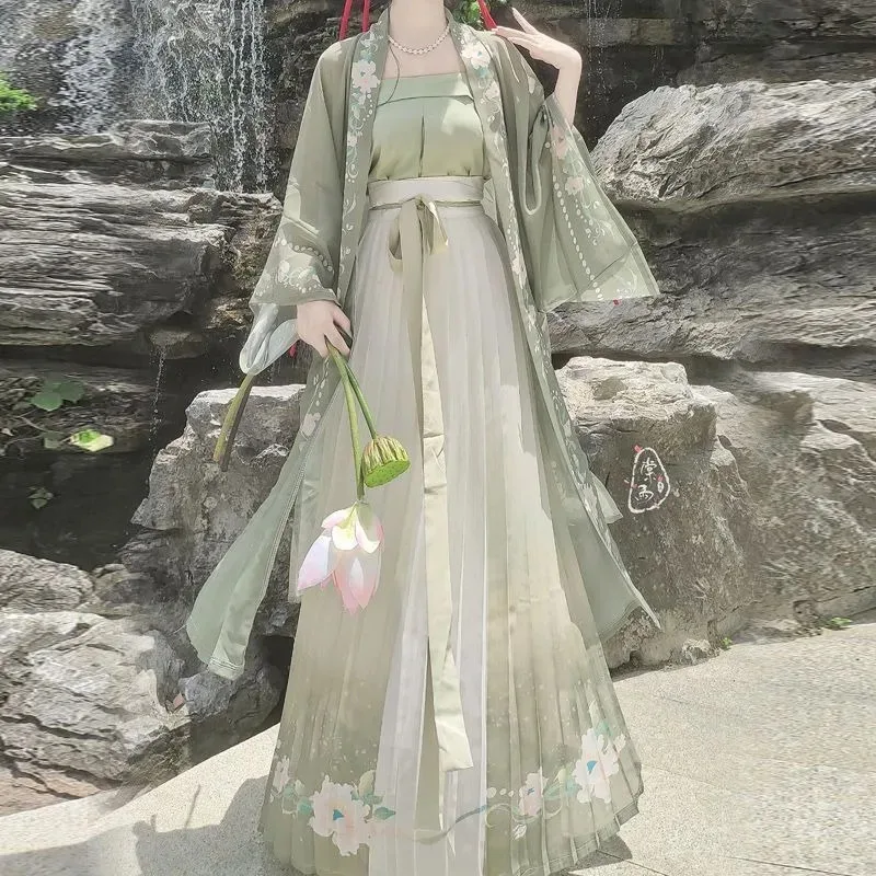Hanfu Women Chinese Traditional Dress Cosplay Costume Ancient Song Dynasty Hanfu Dress Spring Summer 3pcs Green Sets Plus Size
Hanfu Women Chinese Traditional Dress Cosplay Costume Ancient Song Dynasty Hanfu Dress Spring Summer 3pcs Green Sets Plus Size