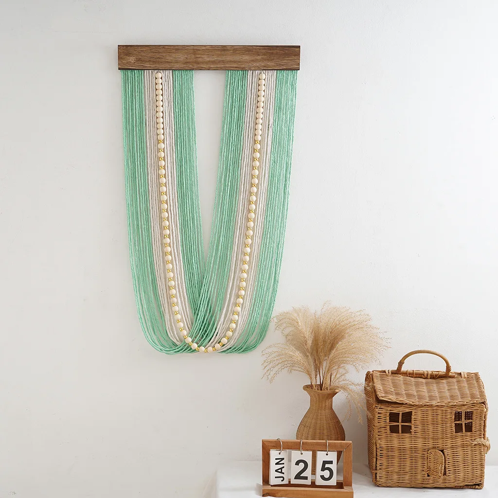 Nordic Style Handwoven Wooden Bead Wall Hanging Tapestry Decorative Piece for Living Room Bedside And Hotel Dormitory
Nordic Style Handwoven Wooden Bead Wall Hanging Tapestry Decorative Piece for Living Room Bedside And Hotel Dormitory