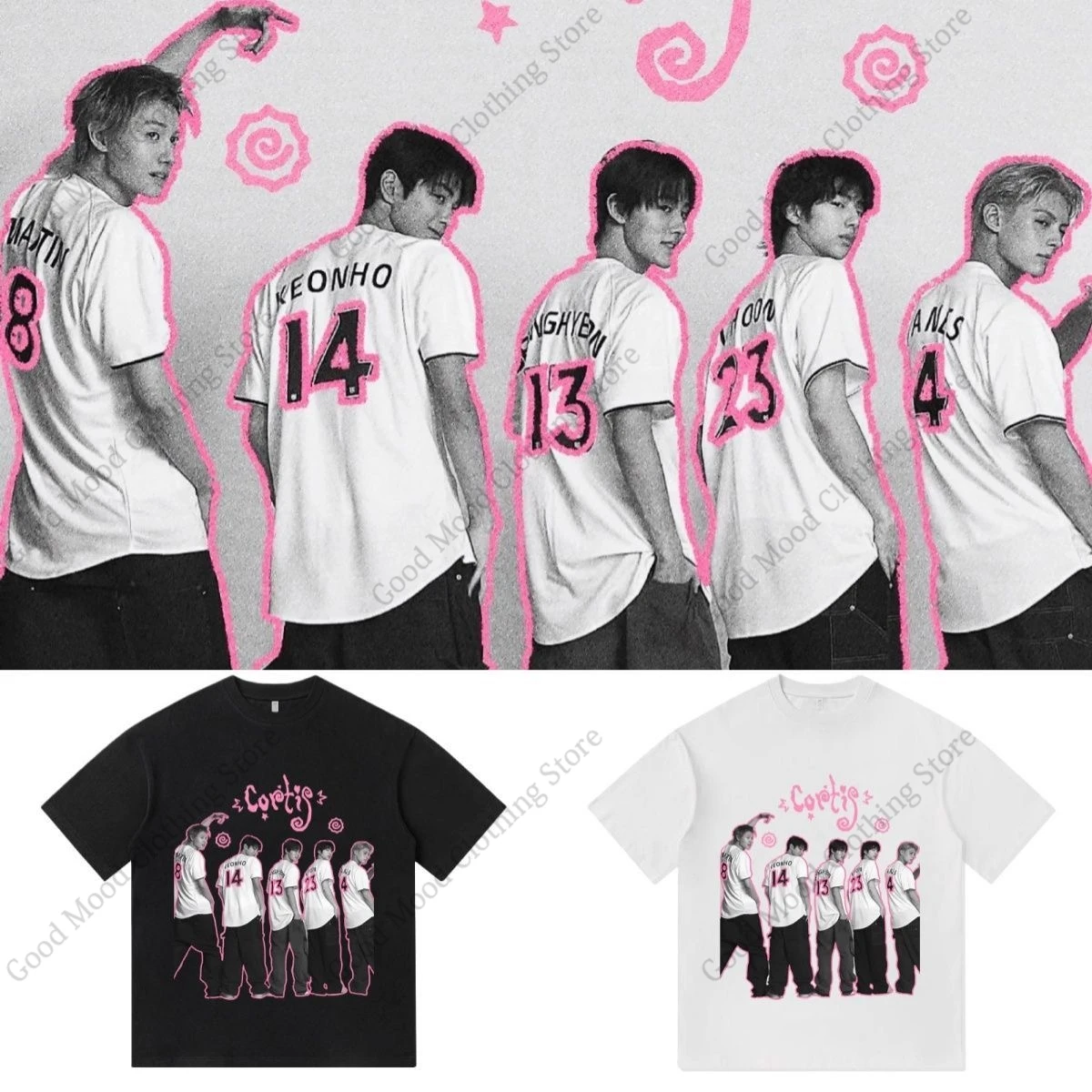 Футболка CORTIS, модная хлопковая футболка с короткими рукавами в стиле K-pop, футболка с принтом MARTIN JUHOON JAMES KEONHO SEONGHYEON, одежда для фанатов, мужская и женская футболка
Футболка CORTIS, модная хлопковая футболка с короткими рукавами в стиле K-pop, футболка с принтом MARTIN JUHOON JAMES KEONHO SEONGHYEON, одежда для фанатов, мужская и женская футболка