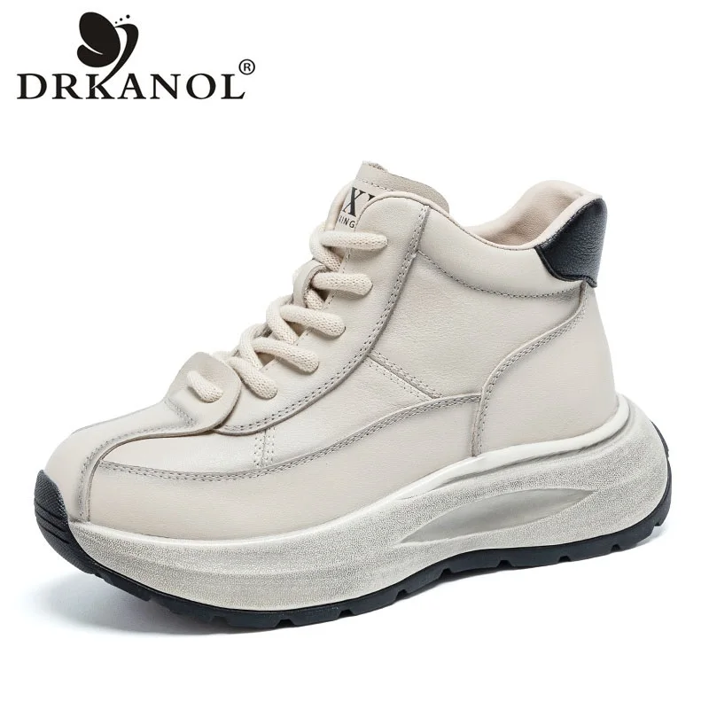 DRKANOL/2026 женские повседневные кроссовки на массивной платформе из натуральной коровьей кожи, высокие туфли на толстой подошве, увеличивающие рост на шнуровке H8757
DRKANOL/2026 женские повседневные кроссовки на массивной платформе из натуральной коровьей кожи, высокие туфли на толстой подошве, увеличивающие рост на шнуровке H8757