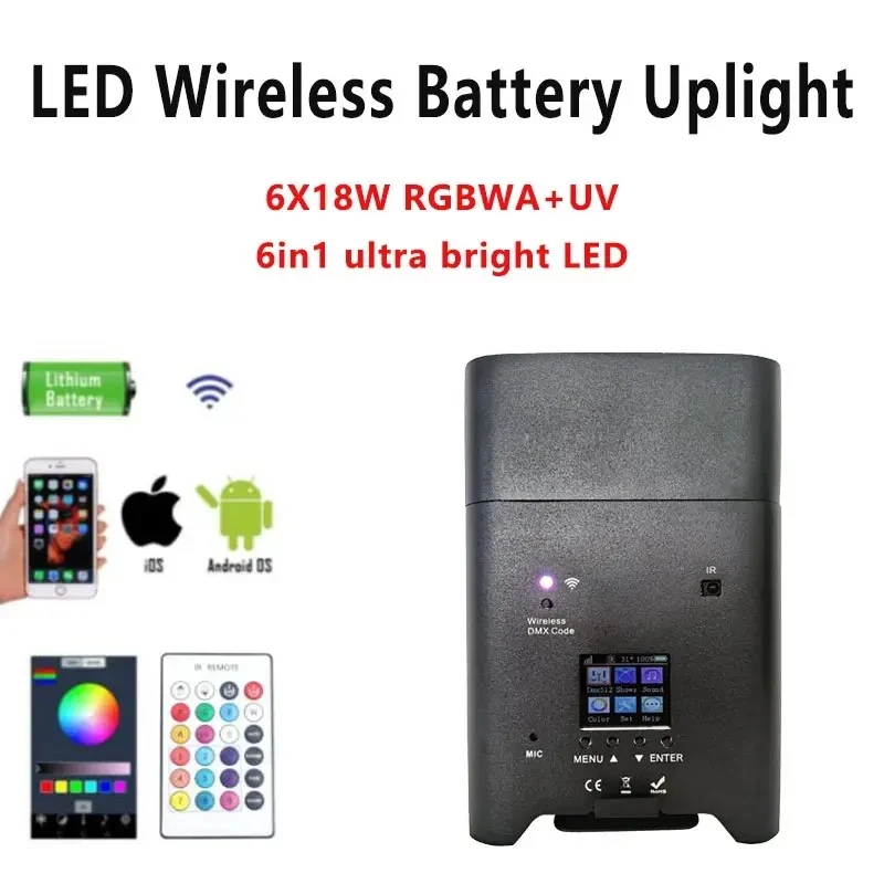 AOPU RGBWA UV LED Par Light 6-in-1 Wireless Uplights with Battery for Stage Hall Events Wireless Power Source Stage Lighting
AOPU RGBWA UV LED Par Light 6-in-1 Wireless Uplights with Battery for Stage Hall Events Wireless Power Source Stage Lighting