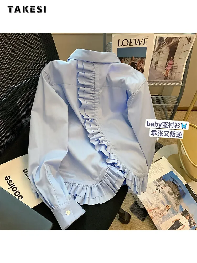 High Street Casual Style Turn-down Collar Ruffles Solid Blouses 2024 Summer Women's Sweet Long Sleeve Single Breasted Shirts Top
High Street Casual Style Turn-down Collar Ruffles Solid Blouses 2024 Summer Women's Sweet Long Sleeve Single Breasted Shirts Top