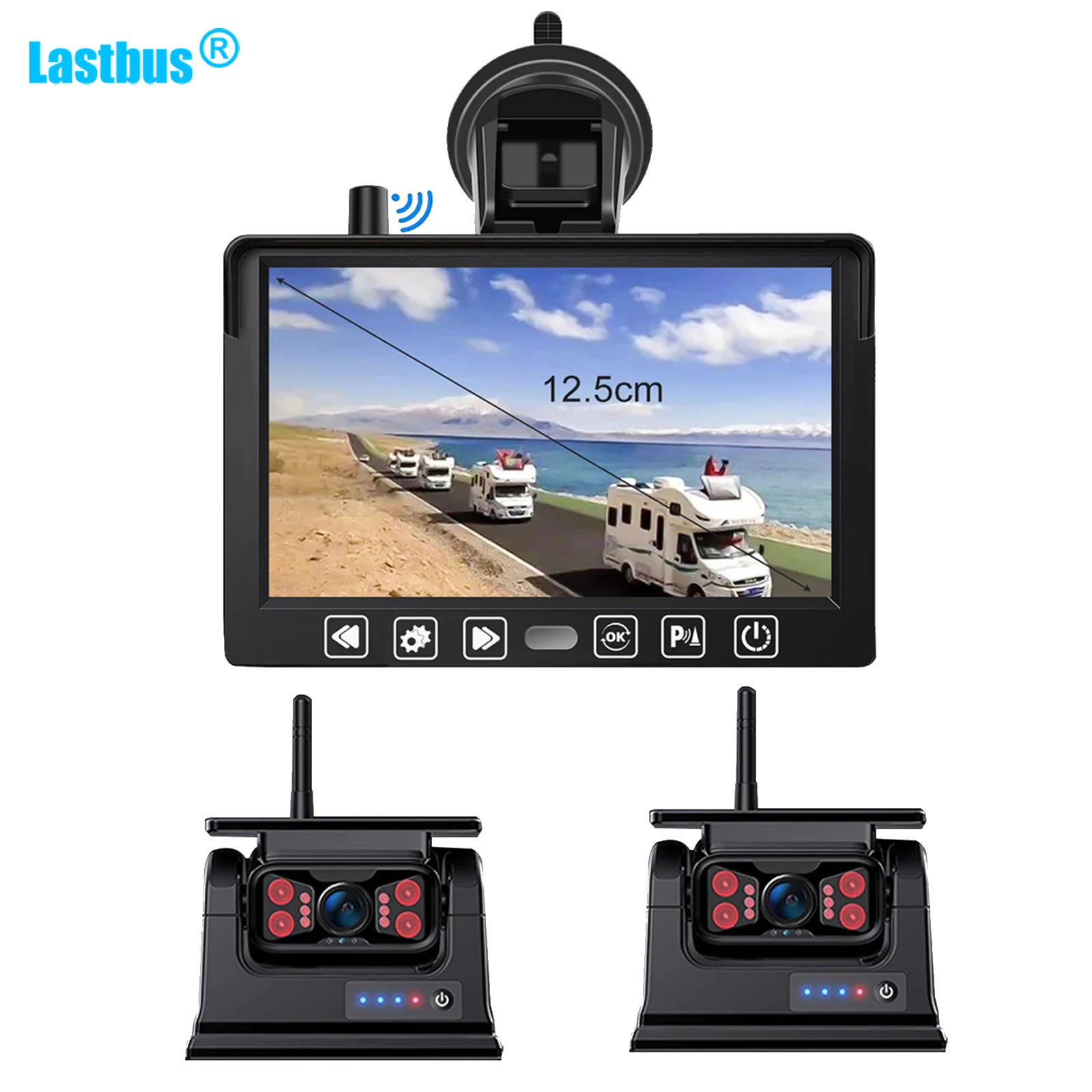Lastbus 5 " IPS Screen Car DVR Monitor With 1/2x Digital Wireless Solar Backup Cameras Magnetic Base Hitch For Caravan Rv
Lastbus 5 " IPS Screen Car DVR Monitor With 1/2x Digital Wireless Solar Backup Cameras Magnetic Base Hitch For Caravan Rv