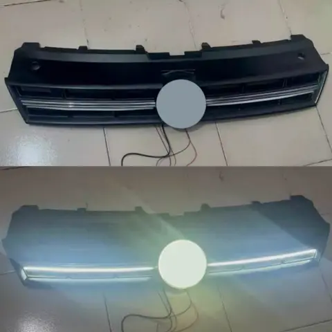 Car Illuminated Grille for Volkswagen vw POLO 11 12 13 14 15 16 17 18 Modified New Style Bumper Net Radiator Grill