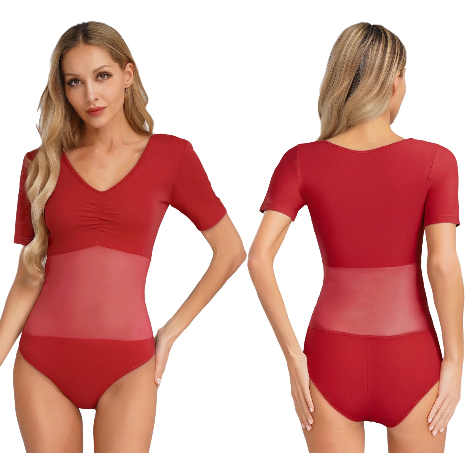 Womens Latin Dance Leotard Short Sleeve Mesh Gymnastics Bodycon Belly Dance Practice Costume Yoga Modern Ballroom Dance Costume
Womens Latin Dance Leotard Short Sleeve Mesh Gymnastics Bodycon Belly Dance Practice Costume Yoga Modern Ballroom Dance Costume