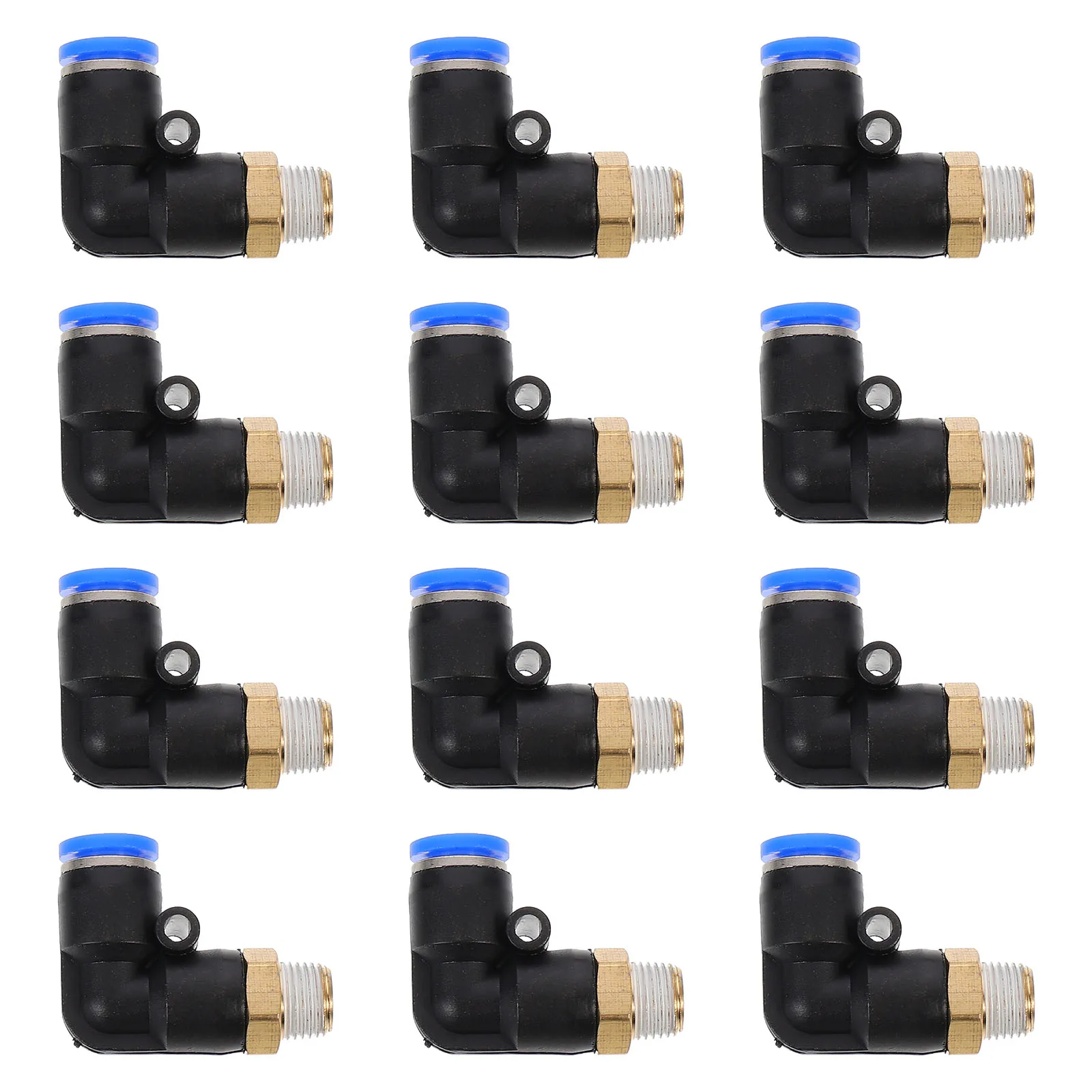 12pcs Pneumatic Fittings Quick Connectors Right Angle Air Tube Joint High Pressure Resistant Durable Flexible Pom Material
12pcs Pneumatic Fittings Quick Connectors Right Angle Air Tube Joint High Pressure Resistant Durable Flexible Pom Material