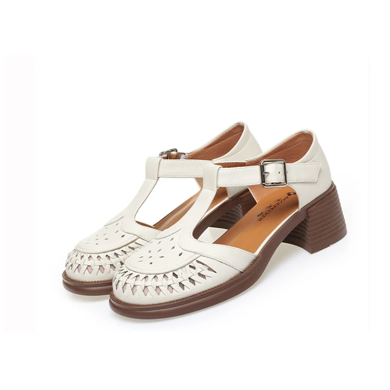 Roman Sandals Summer Shoes For Women Bag-Toe Hollow Single Shoes Hollow Woven Pig Cage Shoes Casual Breathable Simple Commuting
Roman Sandals Summer Shoes For Women Bag-Toe Hollow Single Shoes Hollow Woven Pig Cage Shoes Casual Breathable Simple Commuting