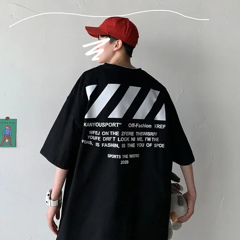 Summer American Street Men and Women Loose Personality Letter Printing Short Sleeve Couple Trendy Casual T-shirt Top harajuku
Summer American Street Men and Women Loose Personality Letter Printing Short Sleeve Couple Trendy Casual T-shirt Top harajuku