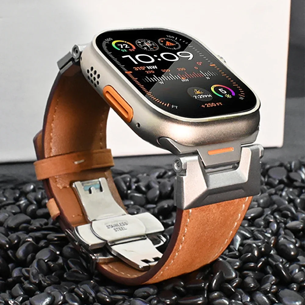 Genuine Leather Bracelet for Apple Watch Ultra 2 49mm Luxury Band Correa for IWatch Series 9 8 7 45mm 6 5 4 Se 3 44mm 42mm Strap
Genuine Leather Bracelet for Apple Watch Ultra 2 49mm Luxury Band Correa for IWatch Series 9 8 7 45mm 6 5 4 Se 3 44mm 42mm Strap