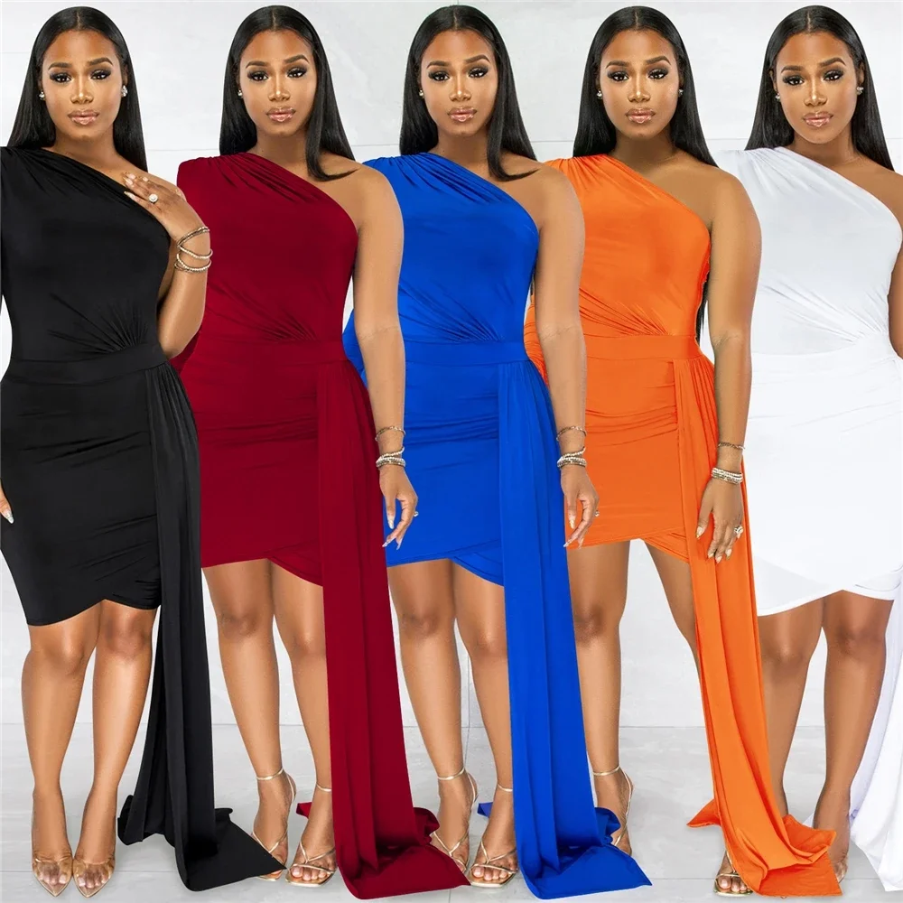 ANSKZTN High Quality ANSZKTN ANSZKTN Fashion Women Solid Single Sleeve Dress Casual Slant Collar Maxi Long Dresses For Ladies
ANSKZTN High Quality ANSZKTN ANSZKTN Fashion Women Solid Single Sleeve Dress Casual Slant Collar Maxi Long Dresses For Ladies