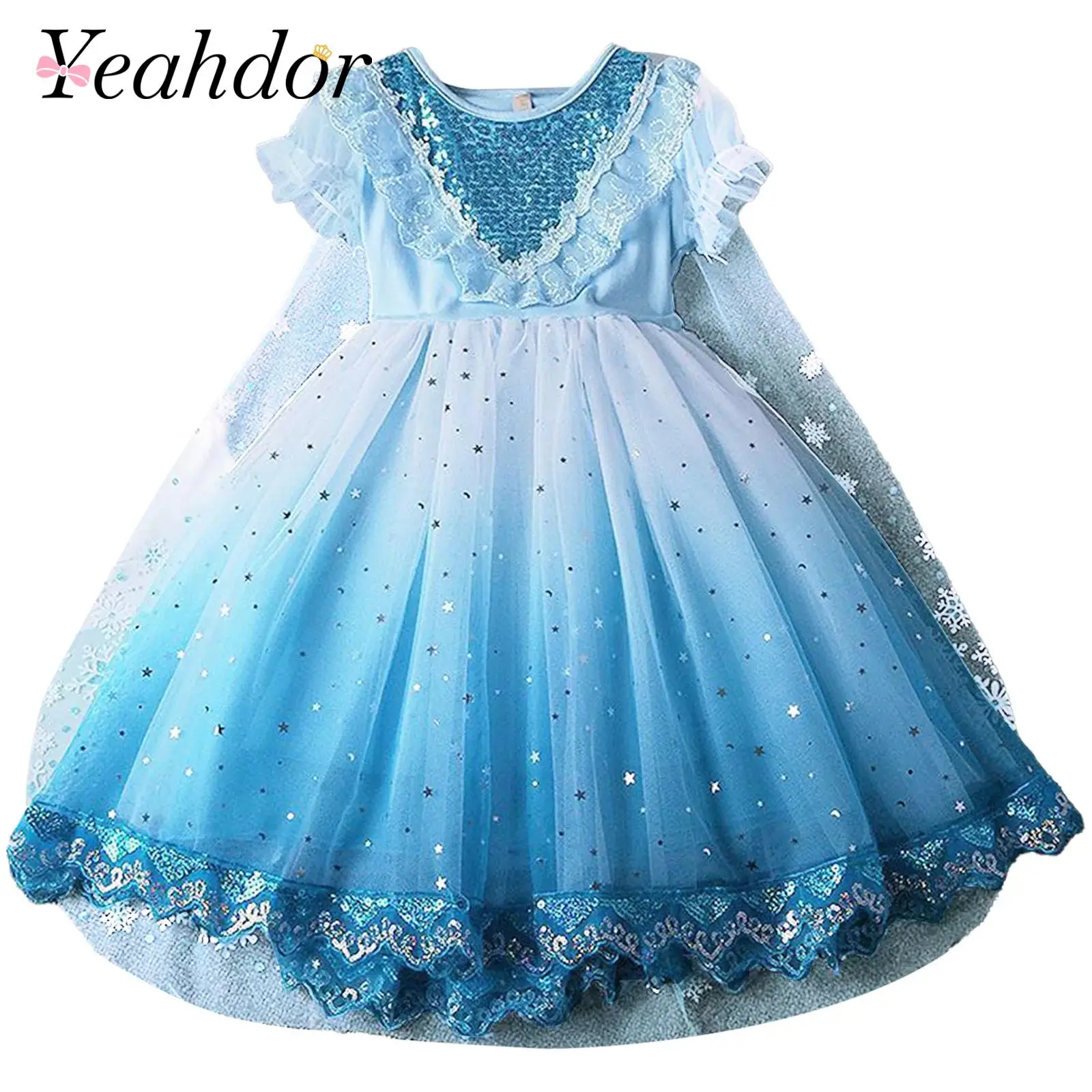 Girls Princess Fancy Dress Halloween Costume Christmas Birthday Outfits Lace Trim Sequin Dress Short Puff Sleeves Ruffle Dresses
Girls Princess Fancy Dress Halloween Costume Christmas Birthday Outfits Lace Trim Sequin Dress Short Puff Sleeves Ruffle Dresses