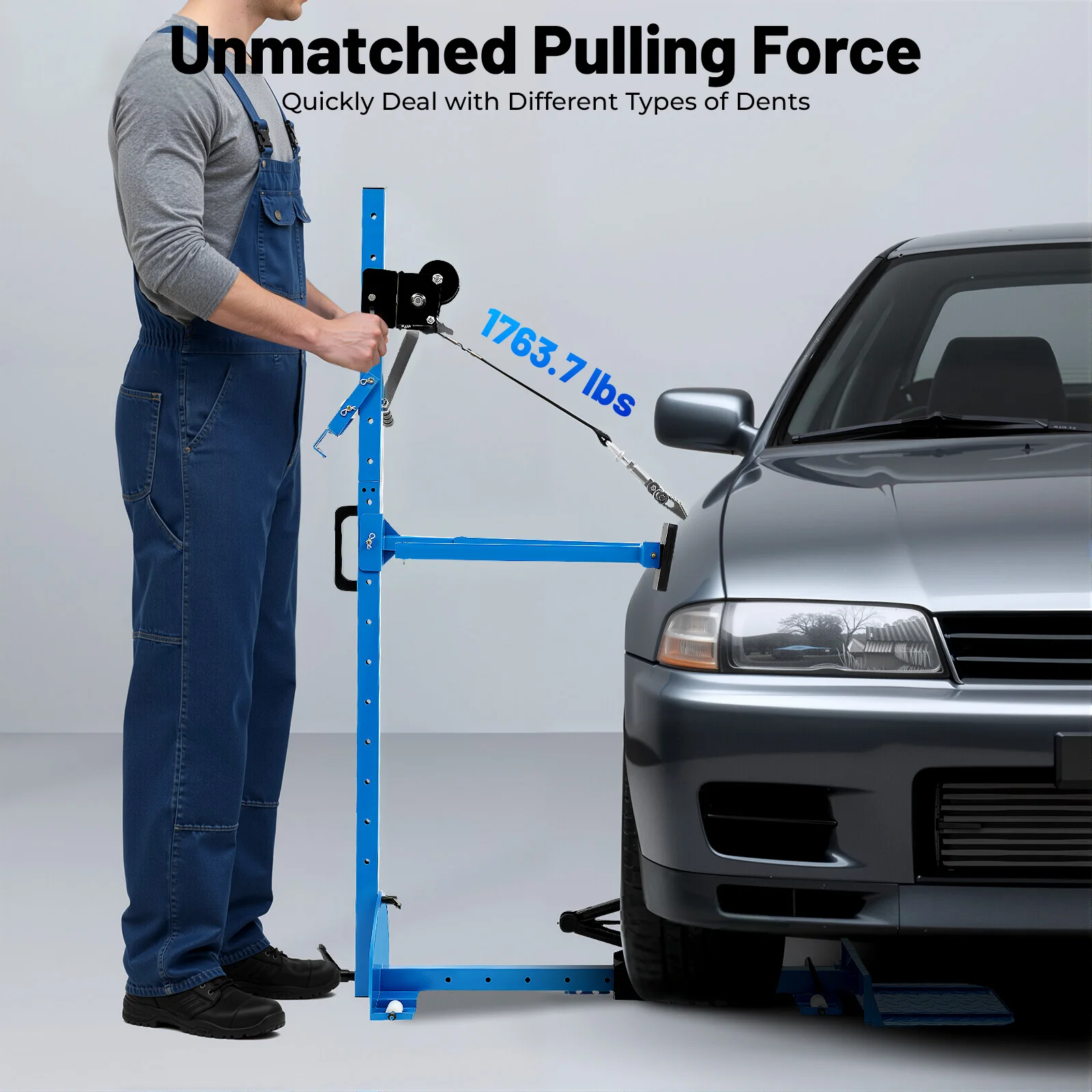 Auto Body Dent Puller 800KG Manual Winch Kit PDR Tool Adjustable Height Angle 120° for Car Roof Hood Repair W/Nylon Casters
Auto Body Dent Puller 800KG Manual Winch Kit PDR Tool Adjustable Height Angle 120° for Car Roof Hood Repair W/Nylon Casters