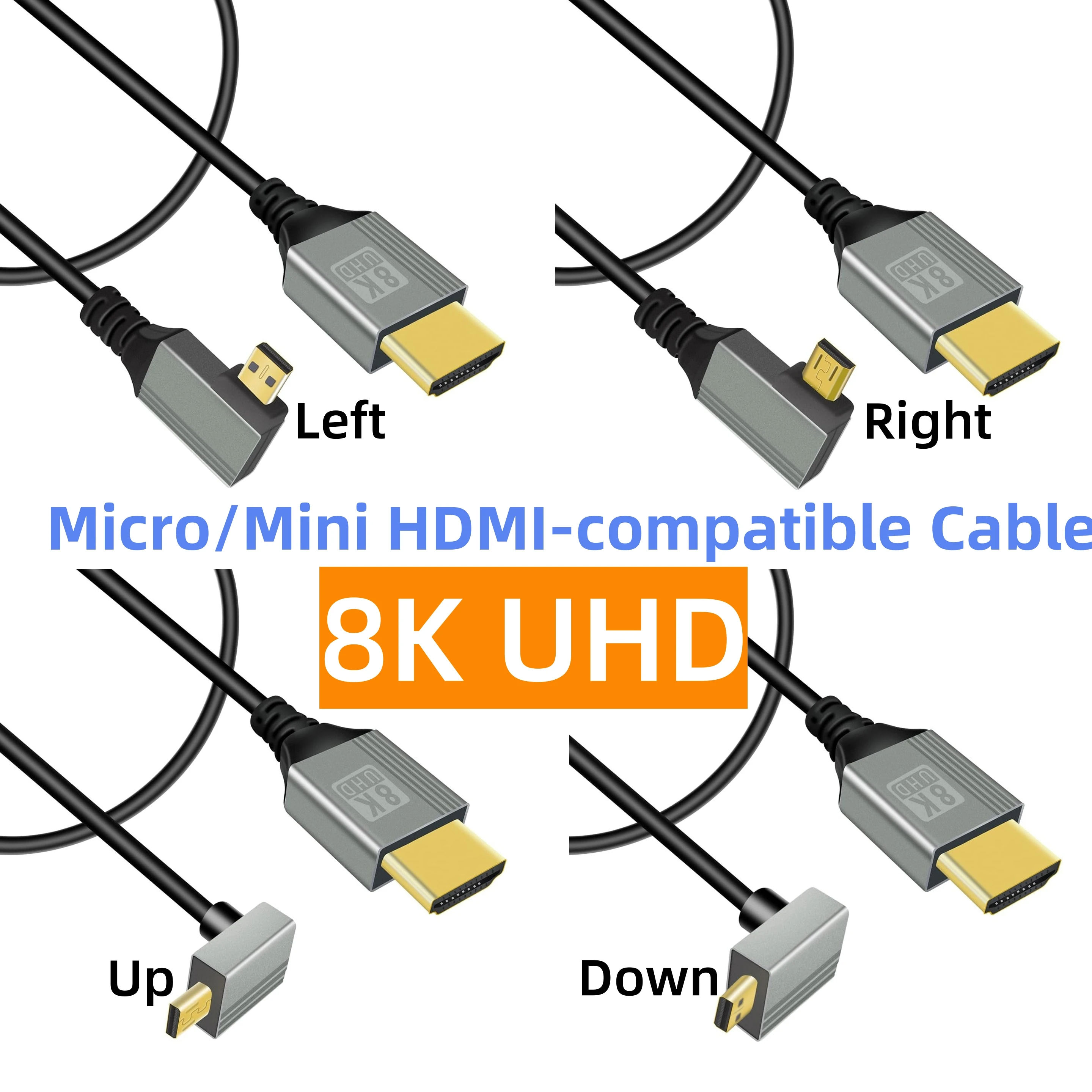 8K Mini HDMI-совместимый, Micro HDMI-совместимый с HDMI-совместимым кабелем-переходником 2.1 для ноутбука, цифровой камеры, видеокамеры, монитора
8K Mini HDMI-совместимый, Micro HDMI-совместимый с HDMI-совместимым кабелем-переходником 2.1 для ноутбука, цифровой камеры, видеокамеры, монитора