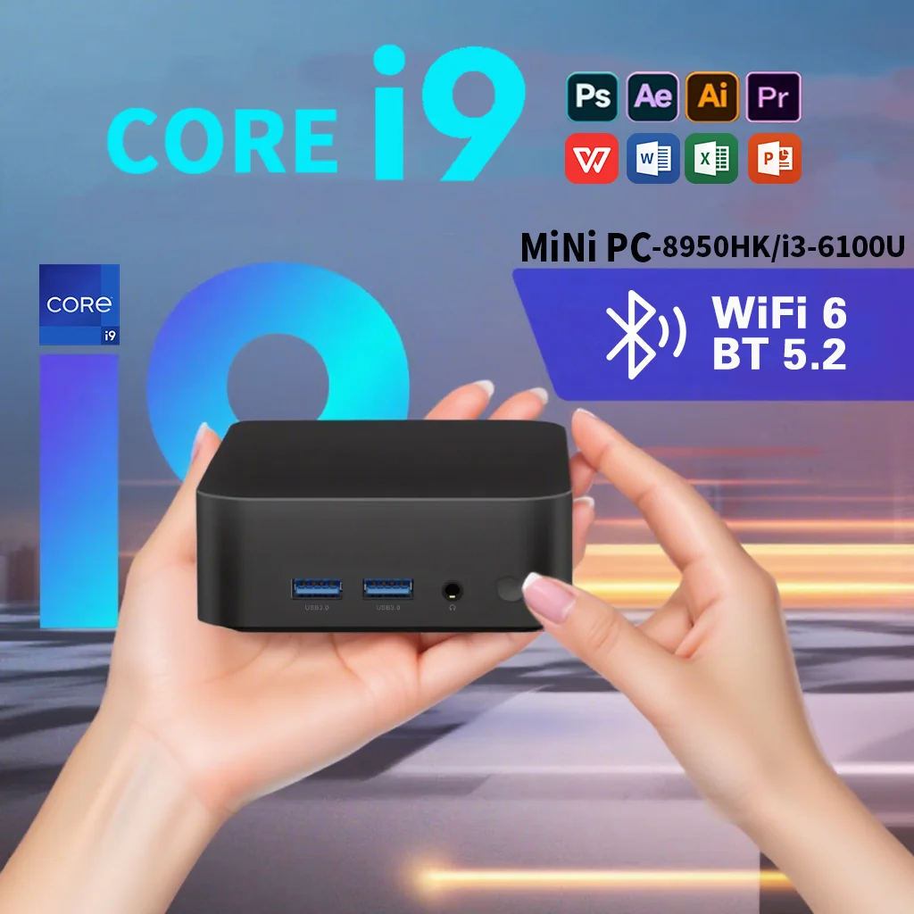 2026 Mini PC Core i9-10980HK/i9-9900U Windows 11 Pro Desktop Gaming Computer 16GB DDR4 512GB/1TB SSD WiFi6 BT5.2 4K Pc Desktop
2026 Mini PC Core i9-10980HK/i9-9900U Windows 11 Pro Desktop Gaming Computer 16GB DDR4 512GB/1TB SSD WiFi6 BT5.2 4K Pc Desktop
