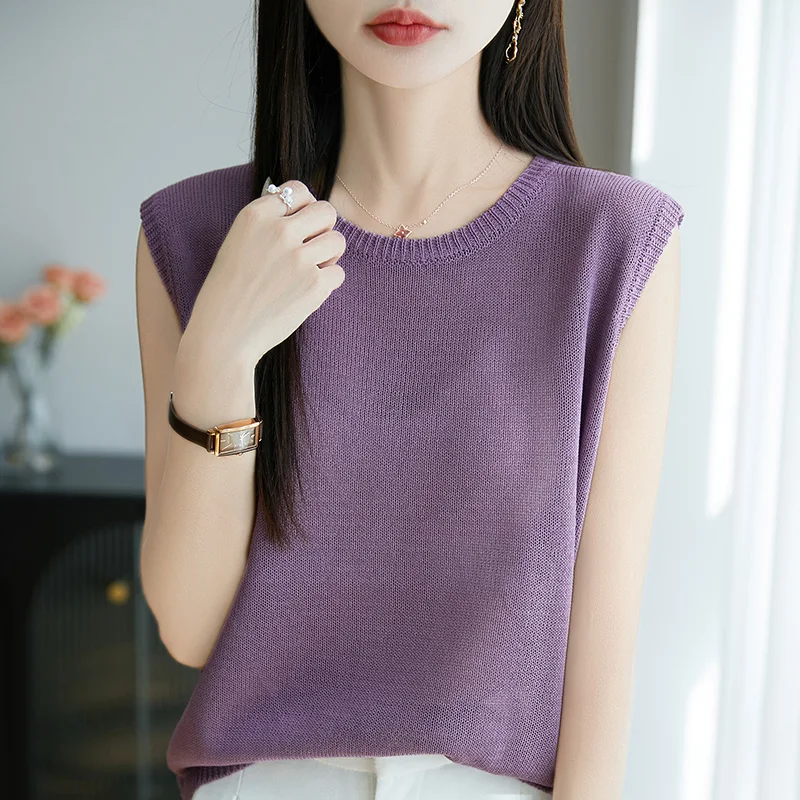 Summer new women's T-shirt casual solid color spun knitted sweater short sleeved women's top loose round neck pullover T-shirt
Summer new women's T-shirt casual solid color spun knitted sweater short sleeved women's top loose round neck pullover T-shirt