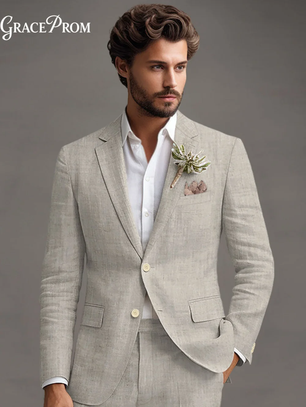 Exquisite Natural Linen Men Suit 2PCS 2026 Modern Single Breasted Timeless Lapel For Groom Party Occasions Customized
Exquisite Natural Linen Men Suit 2PCS 2026 Modern Single Breasted Timeless Lapel For Groom Party Occasions Customized