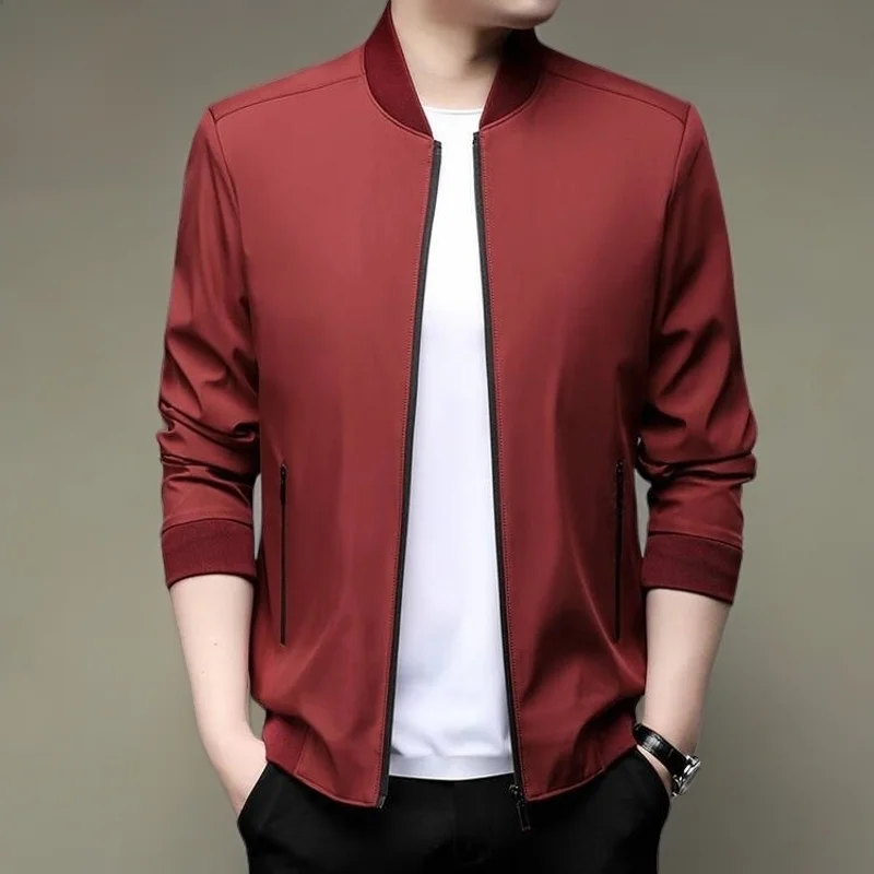 Spring Autumn New Sle Men's Thin Baseball Collar Casual Loose Jaet Large Size Faionable Urban Wear Windproof Zipper 
Spring Autumn New Sle Men's Thin Baseball Collar Casual Loose Jaet Large Size Faionable Urban Wear Windproof Zipper