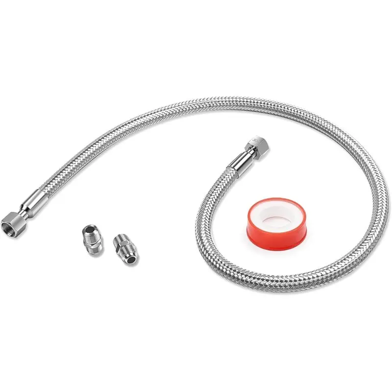 A20F-1/4" X 40" Flexible Compressor Jumper Hose Steel Braided Air Compressor Hose 1/4" NPT Swivel Male Ends
A20F-1/4" X 40" Flexible Compressor Jumper Hose Steel Braided Air Compressor Hose 1/4" NPT Swivel Male Ends