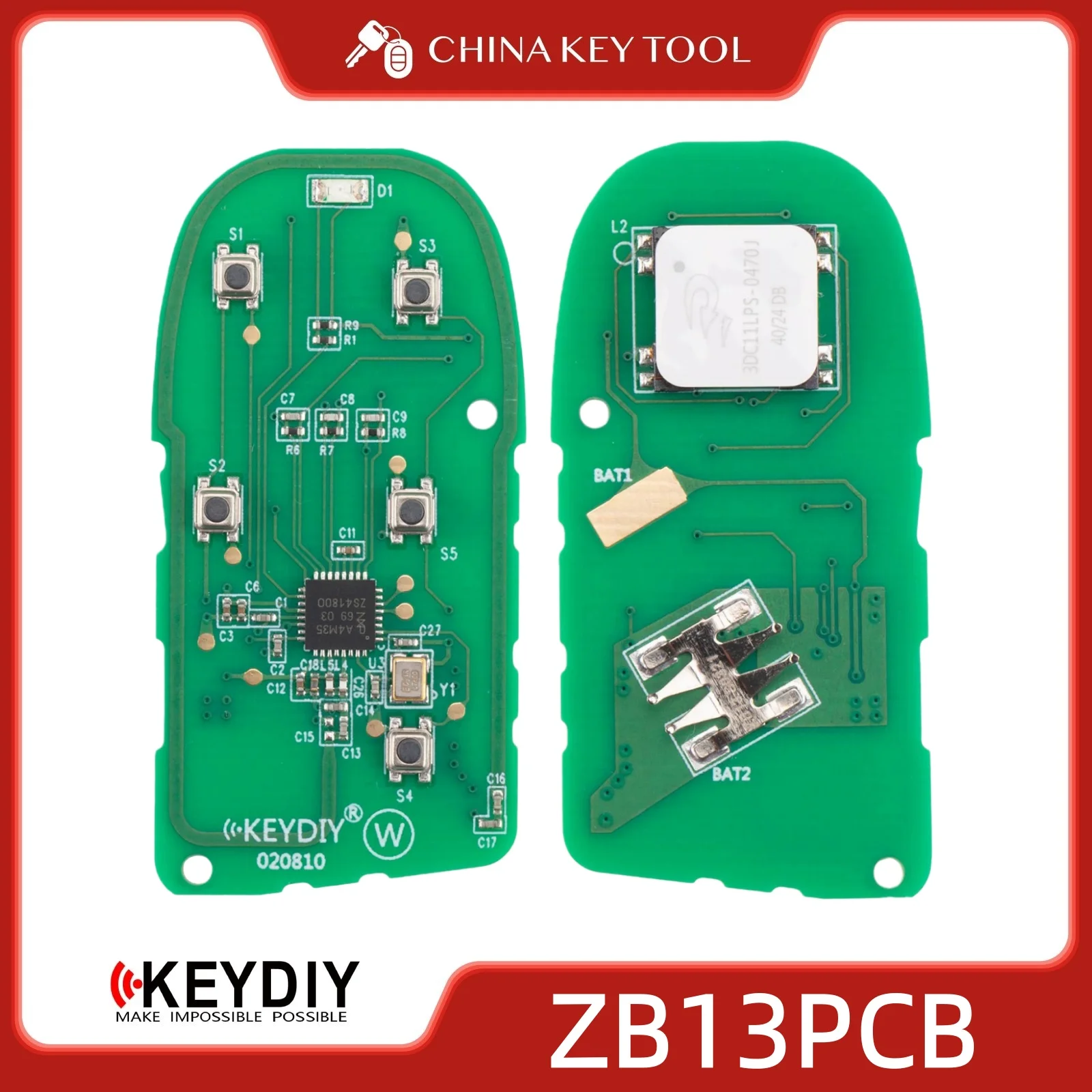 KEYDIY KD ZB13 Универсальная печатная плата смарт-ключа, 5 кнопок (только печатная плата), совместимая с типом Maserati
KEYDIY KD ZB13 Универсальная печатная плата смарт-ключа, 5 кнопок (только печатная плата), совместимая с типом Maserati