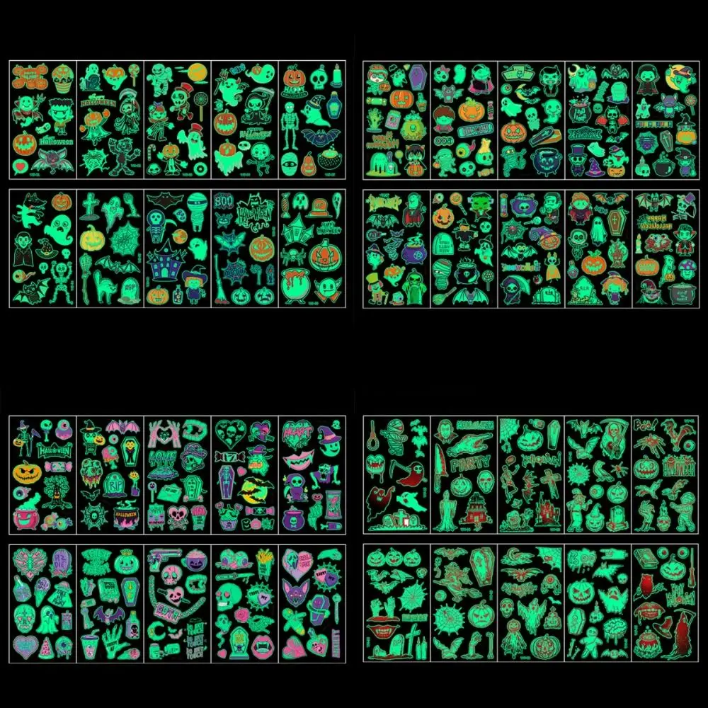 10Pcs/Set Cartoon Luminous Night Tattoo Stickers Fake Tatoo Glow in The Dark Children Halloween Tattoo Disposable Decorations
10Pcs/Set Cartoon Luminous Night Tattoo Stickers Fake Tatoo Glow in The Dark Children Halloween Tattoo Disposable Decorations