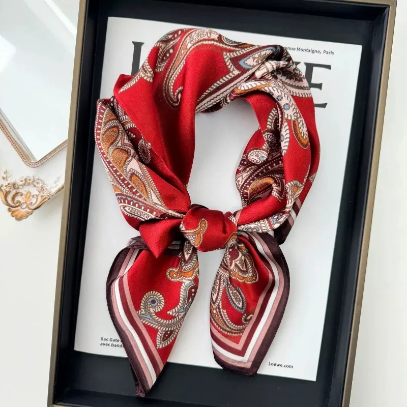 Floral Square Scarf 70cm 100% MULBERRY SILK Wine Red Women Neck Hair Handbag Decor Wedding Travel Premium Gift Bandana
Floral Square Scarf 70cm 100% MULBERRY SILK Wine Red Women Neck Hair Handbag Decor Wedding Travel Premium Gift Bandana