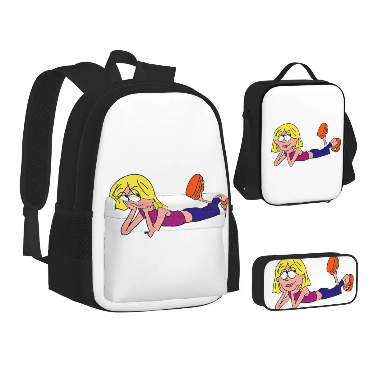 Lizzie Mcguire Cartoon Backpacks Children Bookbag School Bags Kids Rucksack Lunch Bag Pen Bag Three-Piece Set
Lizzie Mcguire Cartoon Backpacks Children Bookbag School Bags Kids Rucksack Lunch Bag Pen Bag Three-Piece Set