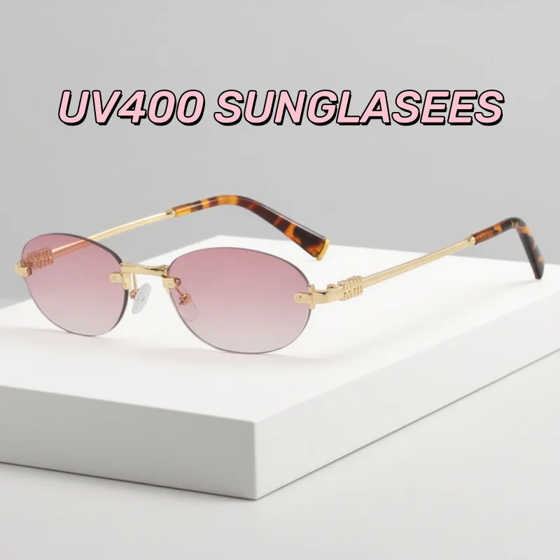 Fashion Oval Frameless Sunglasses UV400 Shades Eyewear Women's Fashion Street Photography Trend Versatile Sunglasses
Fashion Oval Frameless Sunglasses UV400 Shades Eyewear Women's Fashion Street Photography Trend Versatile Sunglasses
