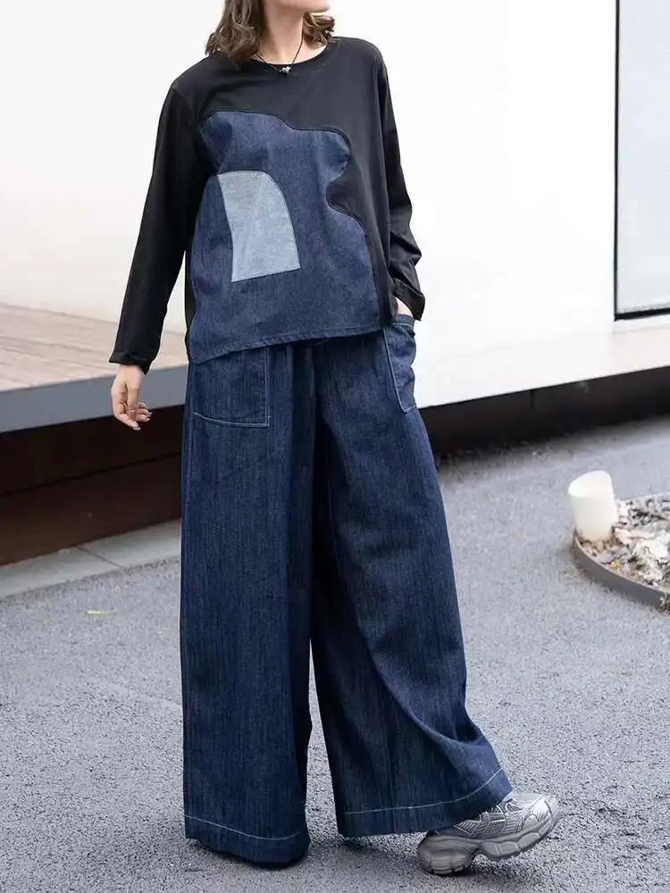 High Waist Blue Pocket Denim Vintage Long Wide Leg Jeans New Women Trousers Fashion Tide Spring Autumn
High Waist Blue Pocket Denim Vintage Long Wide Leg Jeans New Women Trousers Fashion Tide Spring Autumn
