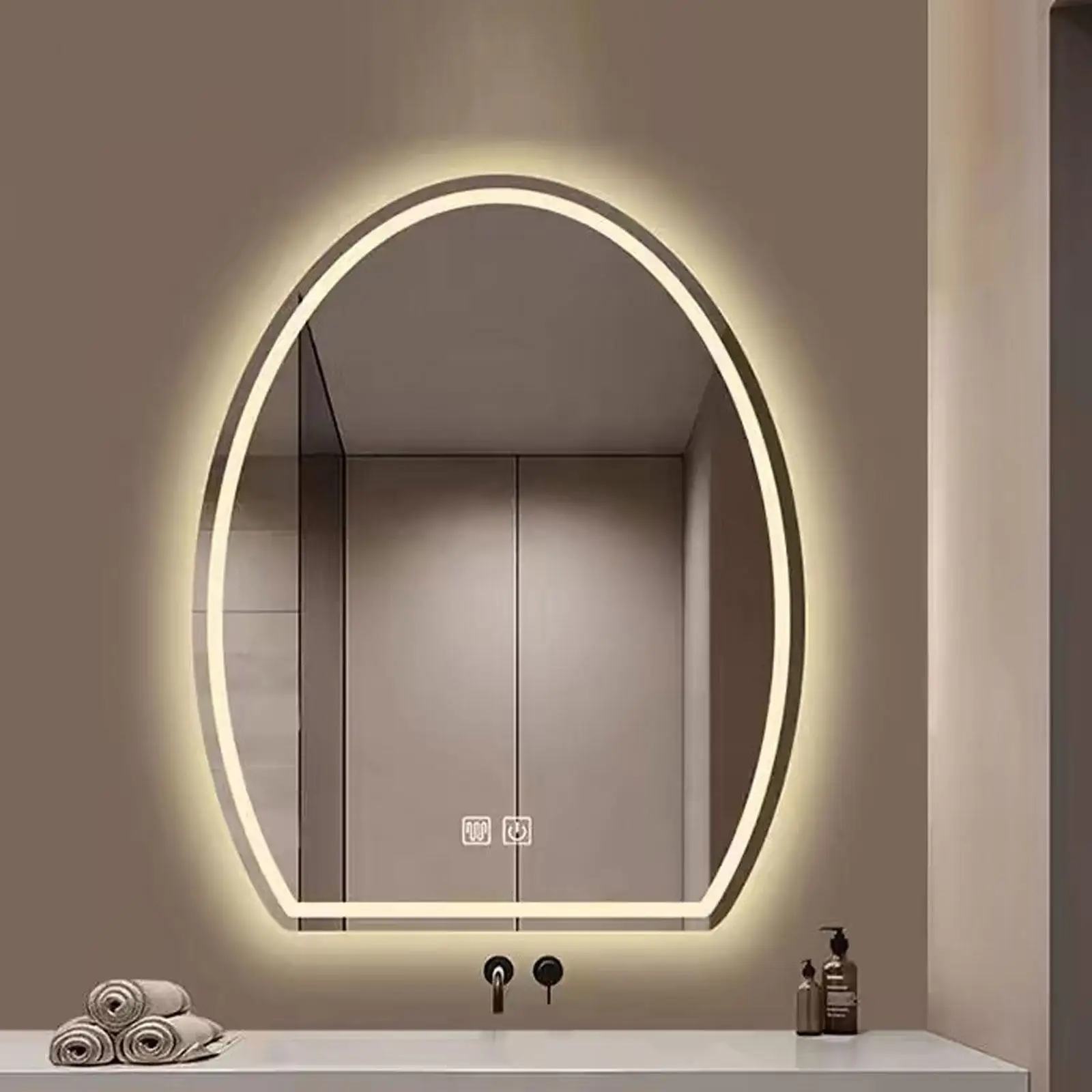 LED Bathroom Mirror with Front and Backlight Large Wall Mirror for Home Dorm
LED Bathroom Mirror with Front and Backlight Large Wall Mirror for Home Dorm