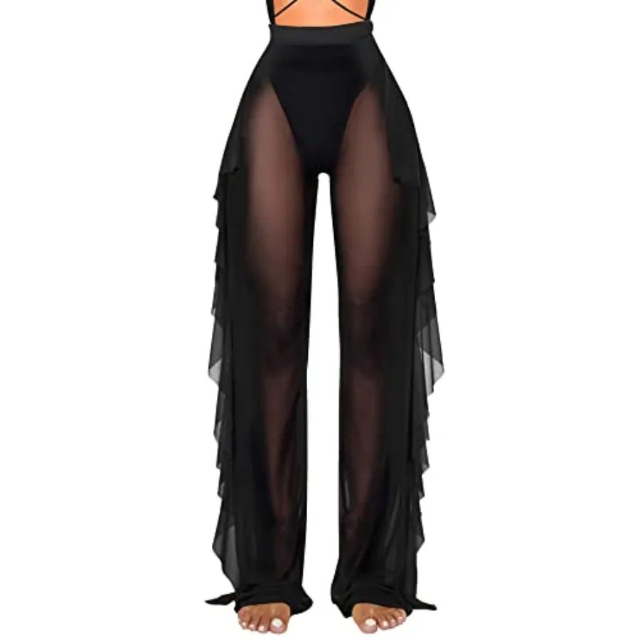 Jumppmile Women's Ruffle Sheer Mesh Swimwear Bikini Cover Up Pants See Through
Jumppmile Women's Ruffle Sheer Mesh Swimwear Bikini Cover Up Pants See Through