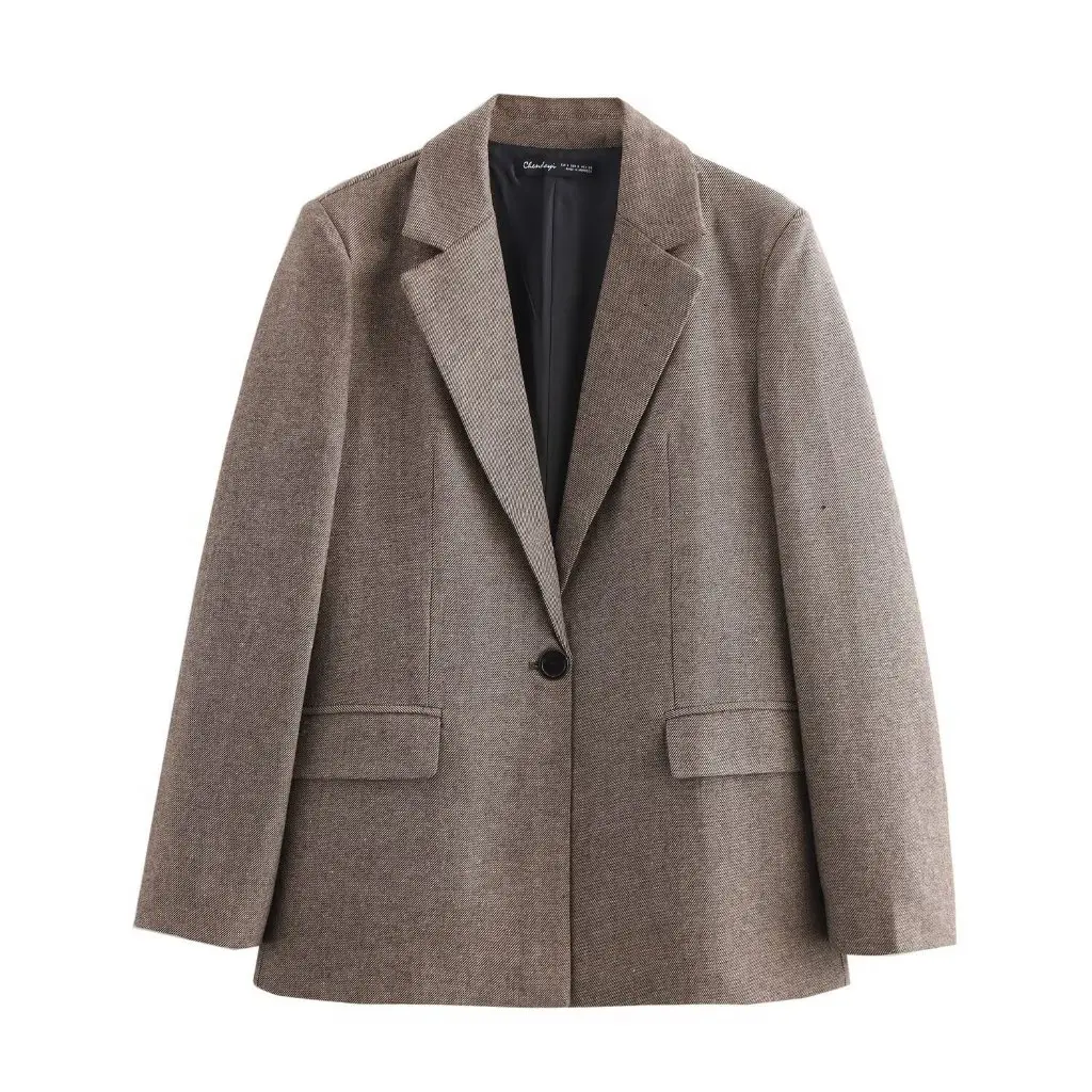 European And American Fashion Button Long Sleeve Suit Jacket Women's Spring New Style B481802
European And American Fashion Button Long Sleeve Suit Jacket Women's Spring New Style B481802