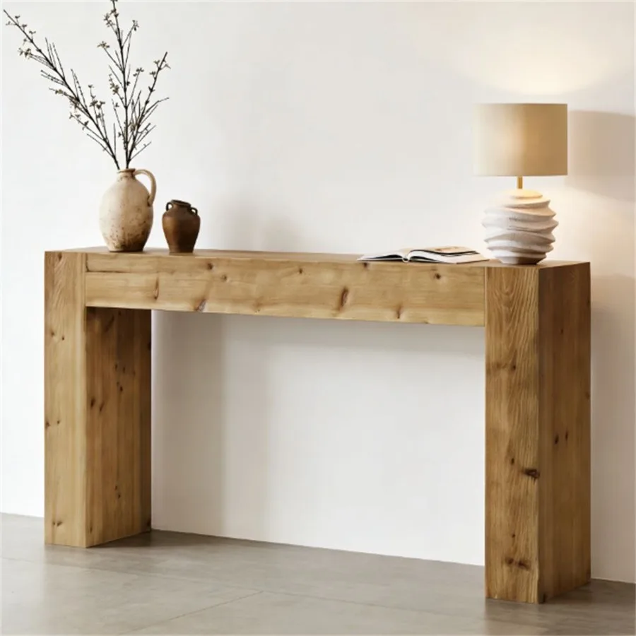 Solid wood sofa table main console entrance desk
Solid wood sofa table main console entrance desk